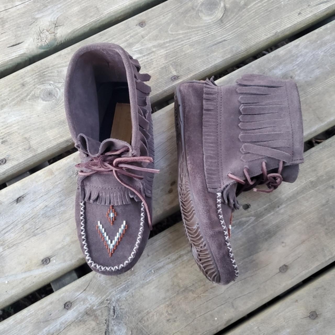 Product Image 1 - Manitoba Mukluks Suede Leather Beaded