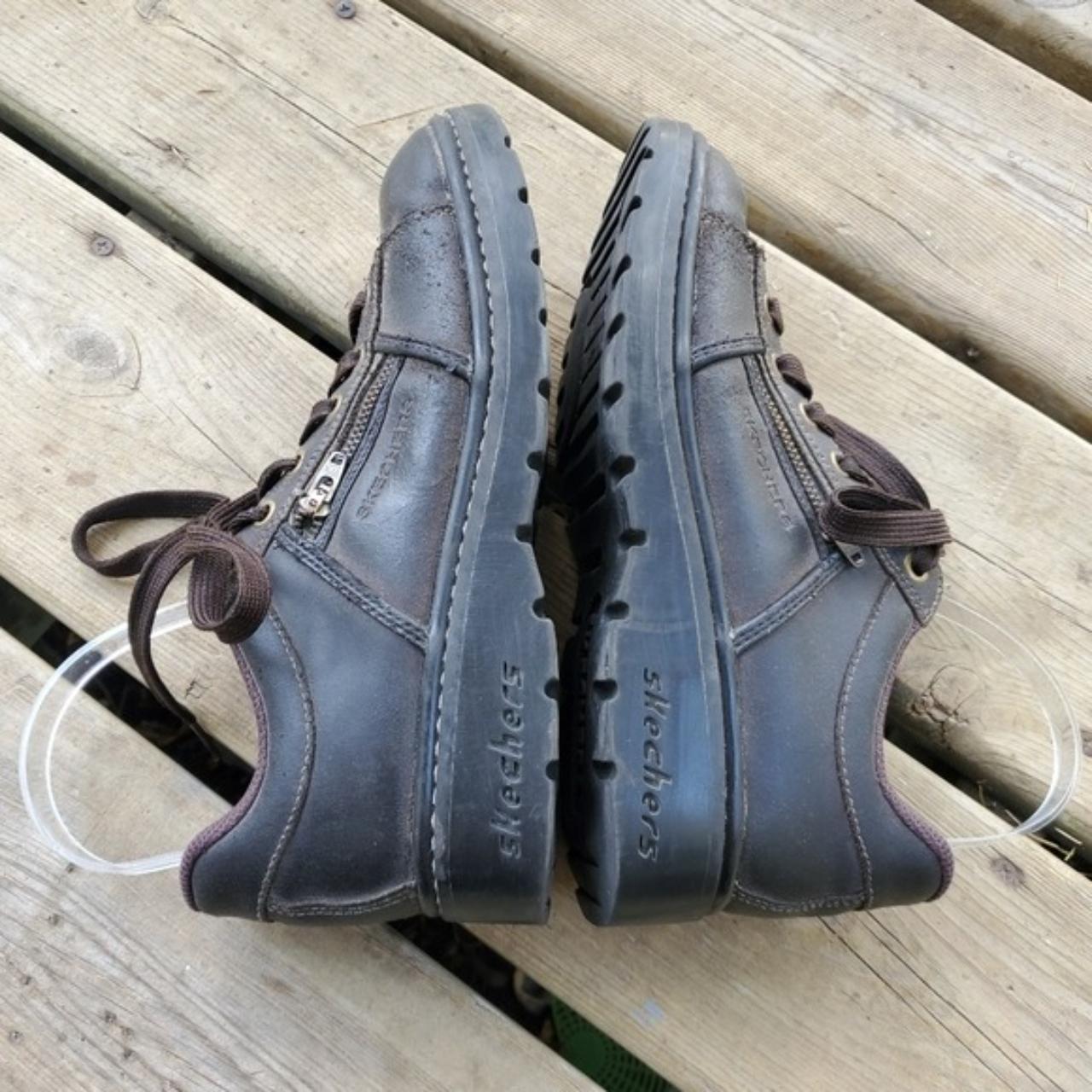 Vintage 90s y2k Skechers Brown Suede Leather... - Depop