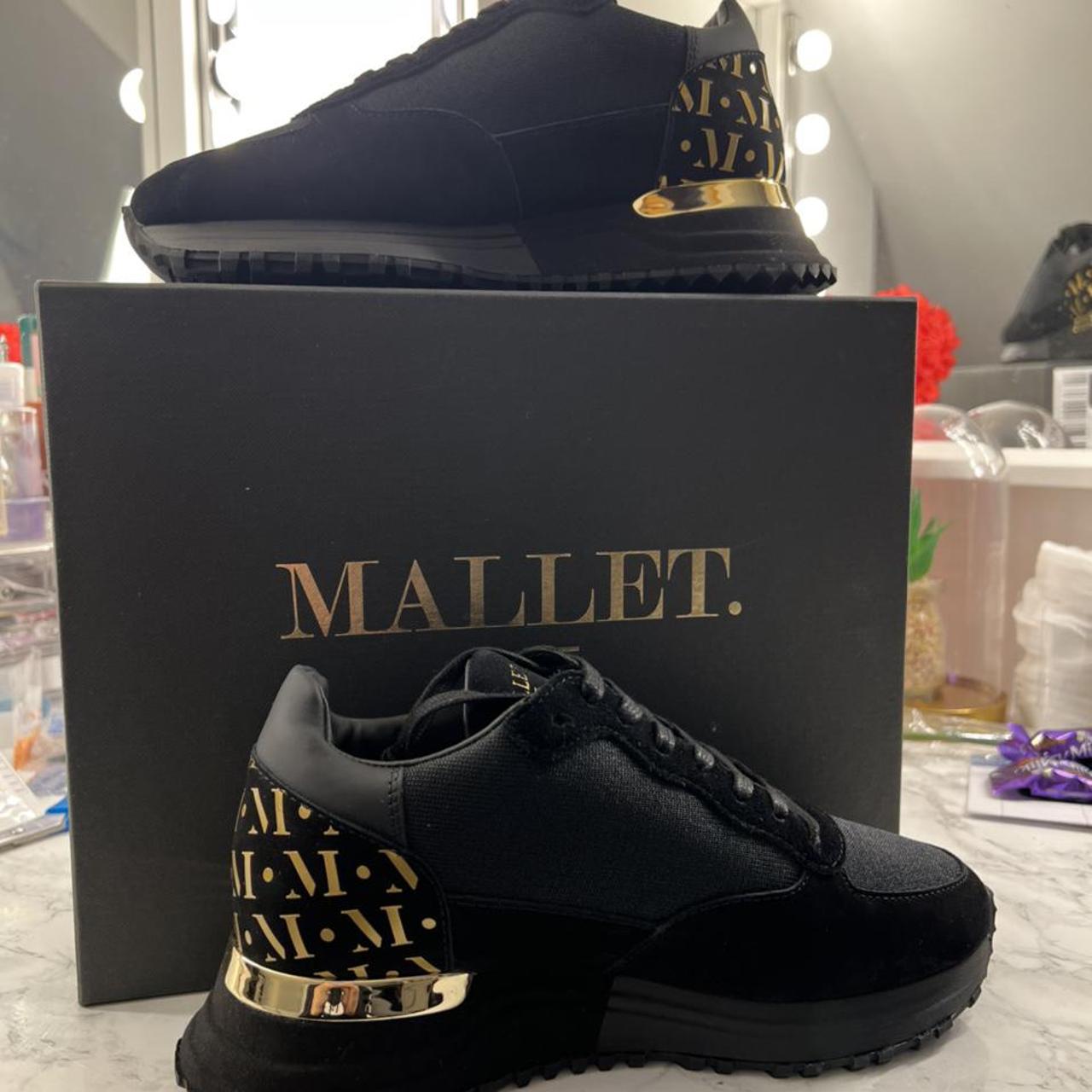 mallet london black trainers