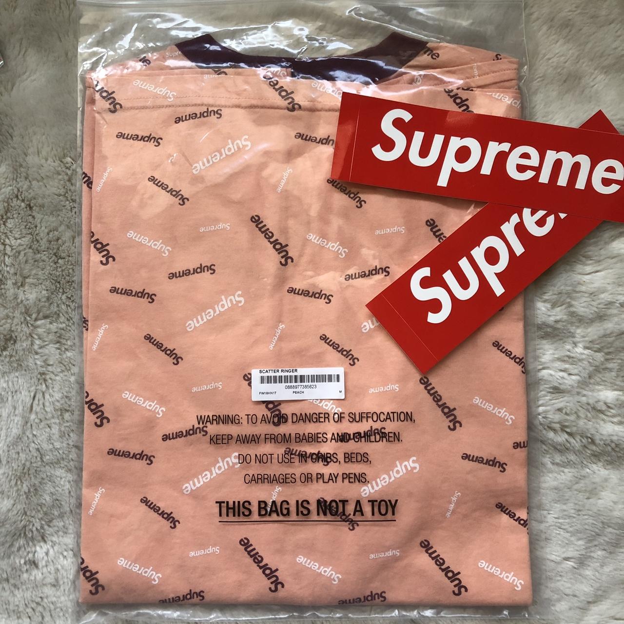 New Supreme Scatter Ringer T-Shirt •Condition: BRAND... - Depop