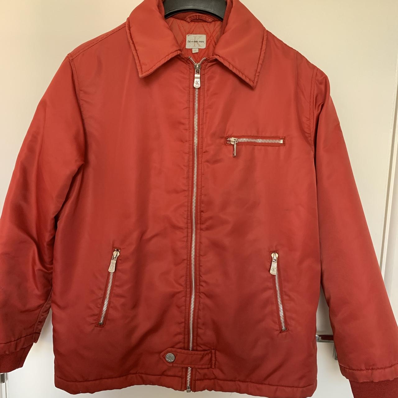 calvin klein jeans red jacket