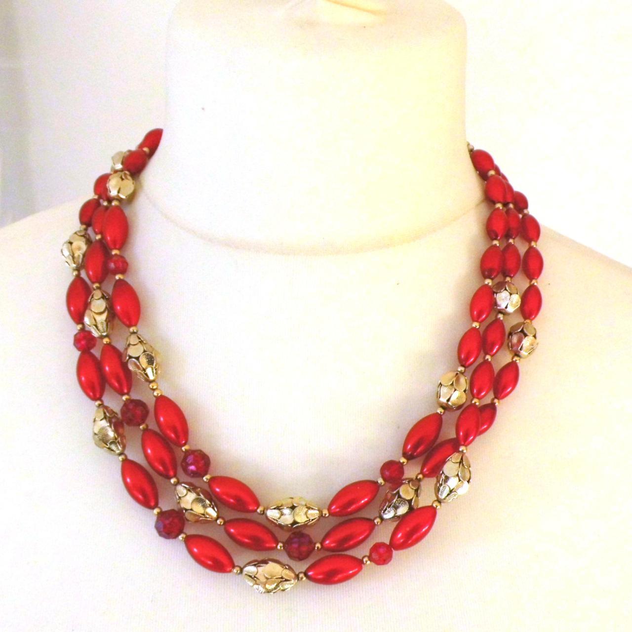 Women's Red and Gold Jewellery | Depop