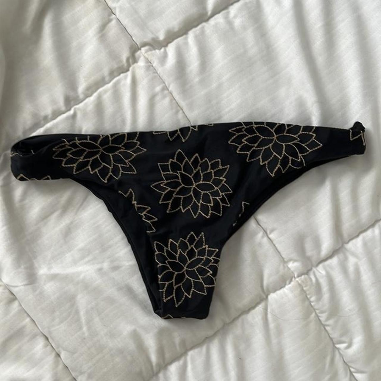 Tori Praver Cheeky Bikini Bottoms floral... - Depop