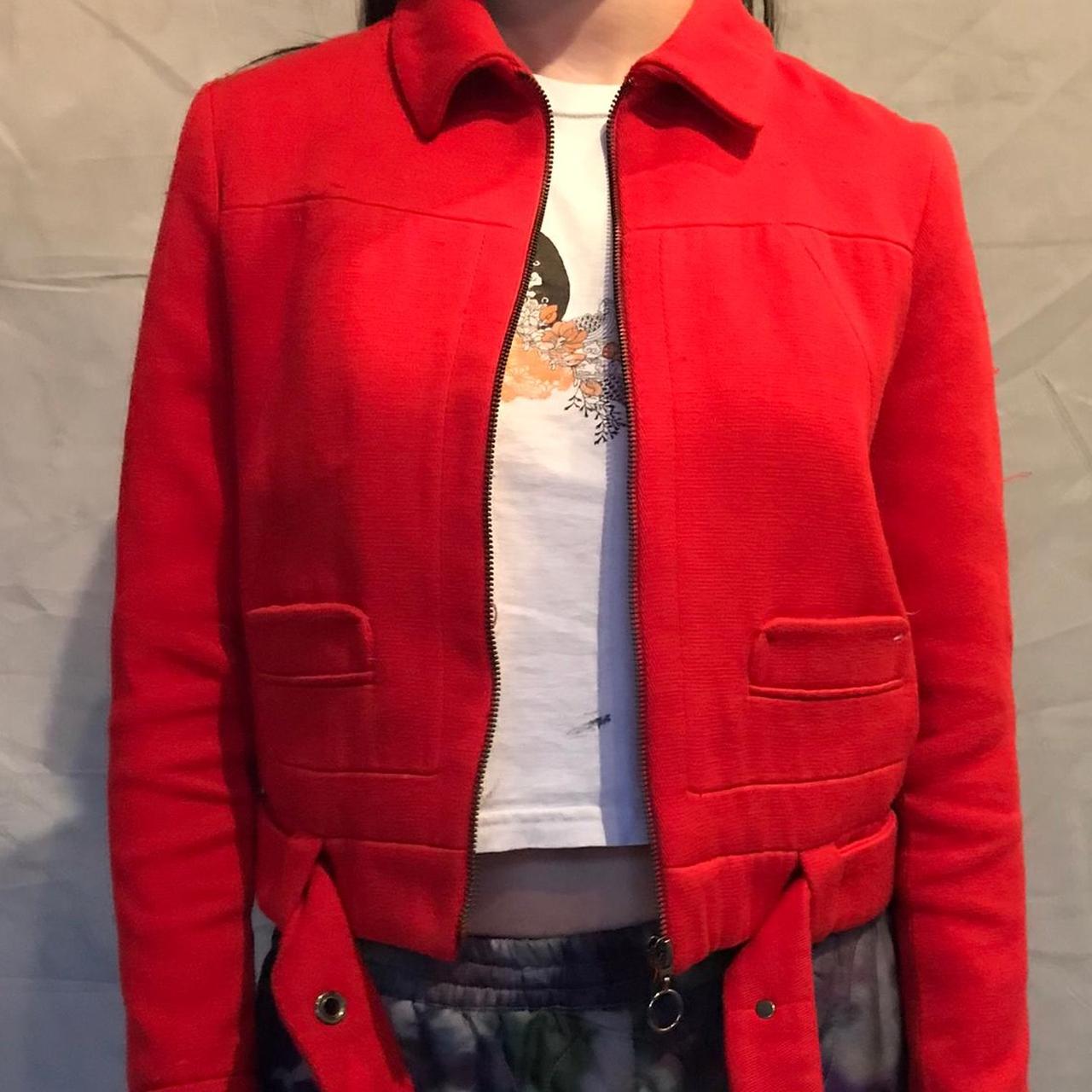 Zara red clearance jacket womens