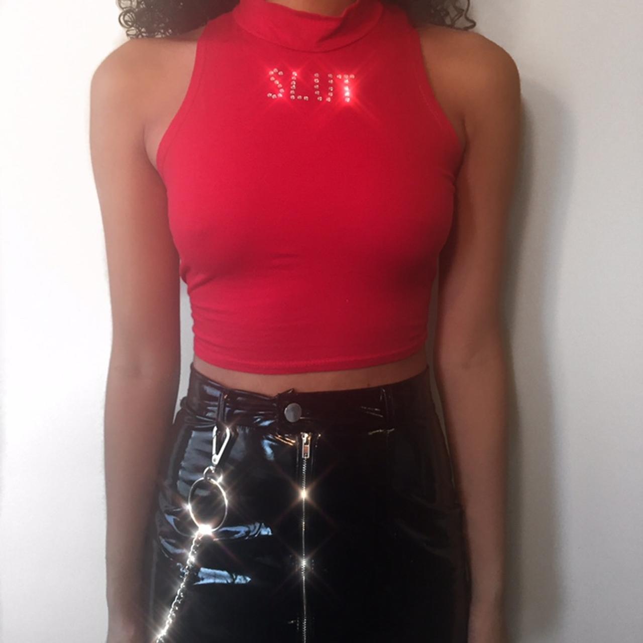 our slut crop is a super stretchy and comfy tee w...