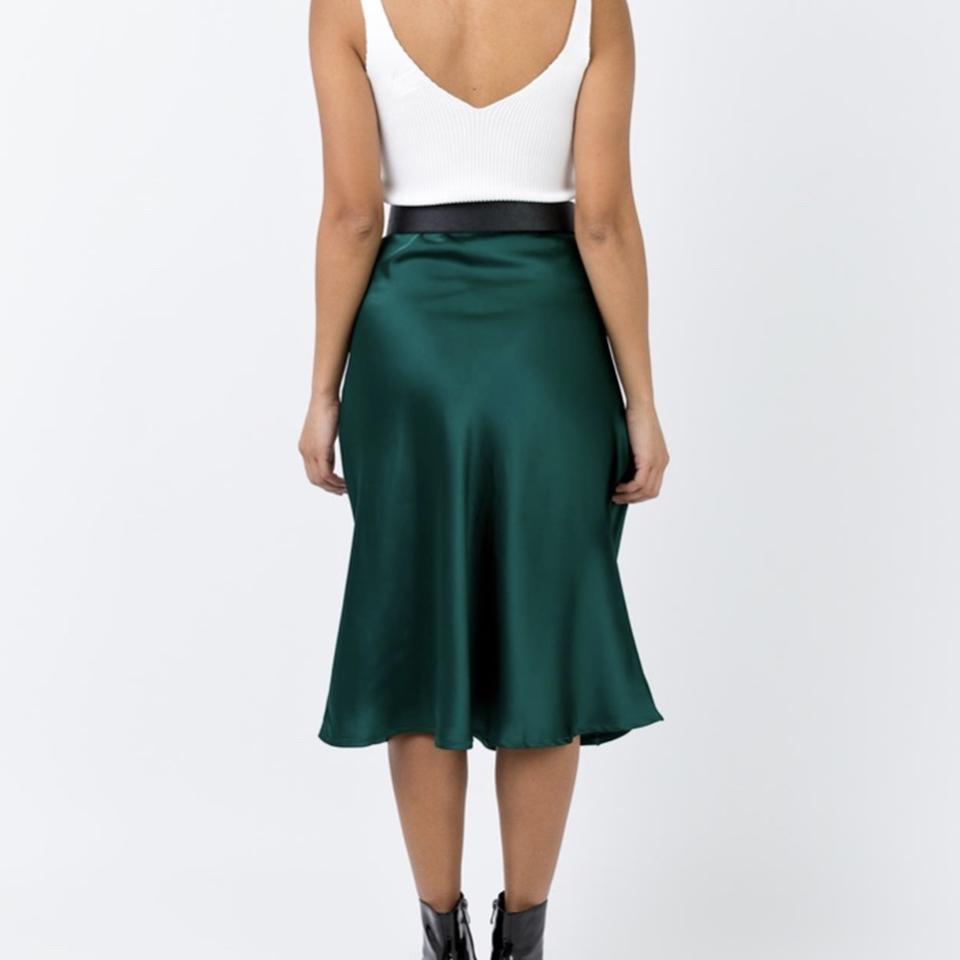 Zazu midi clearance skirt forest green