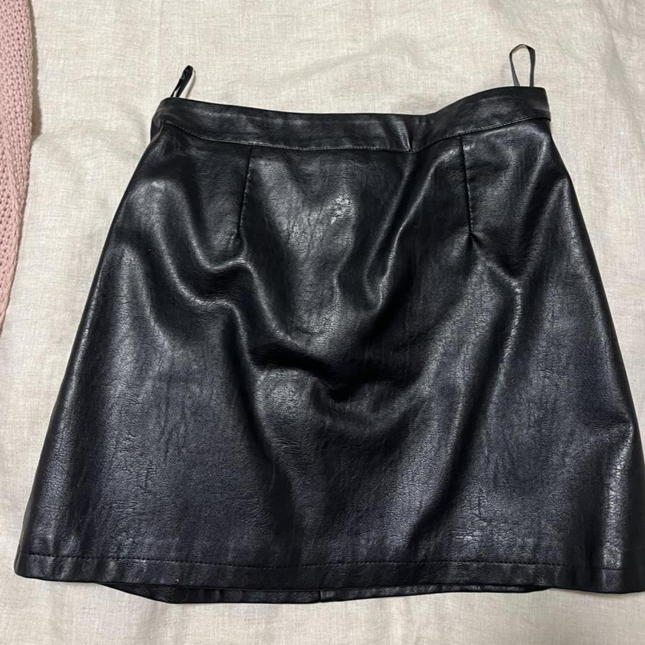 Princess Polly faux leather skirt - too big size 12 - Depop