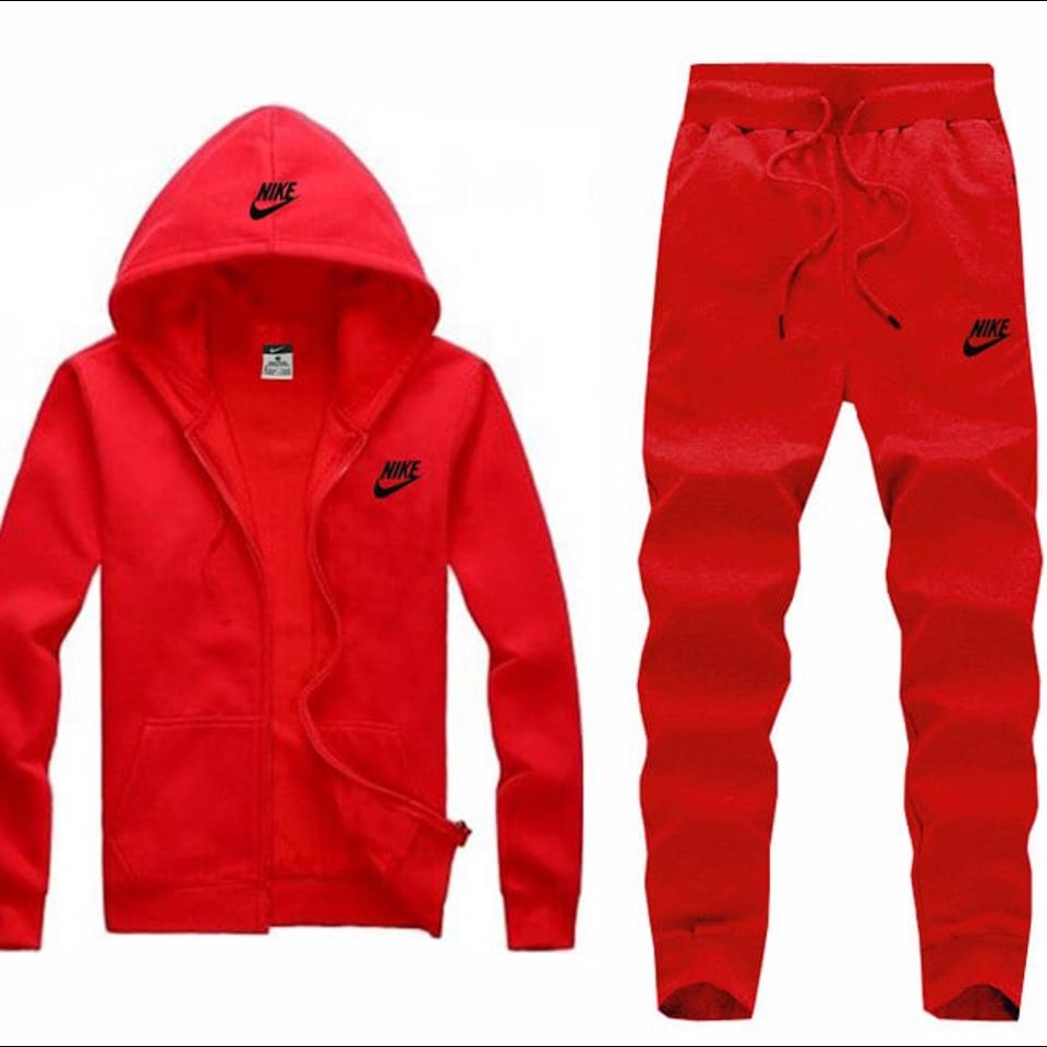 Red nike sweatsuit sales men