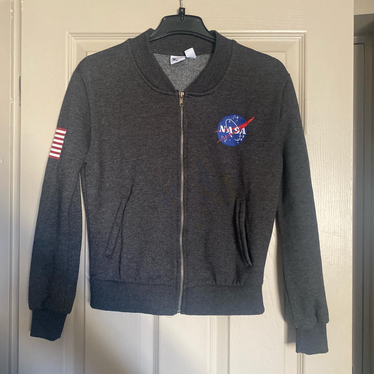 NASA embroidered bomber varsity style jacket... - Depop