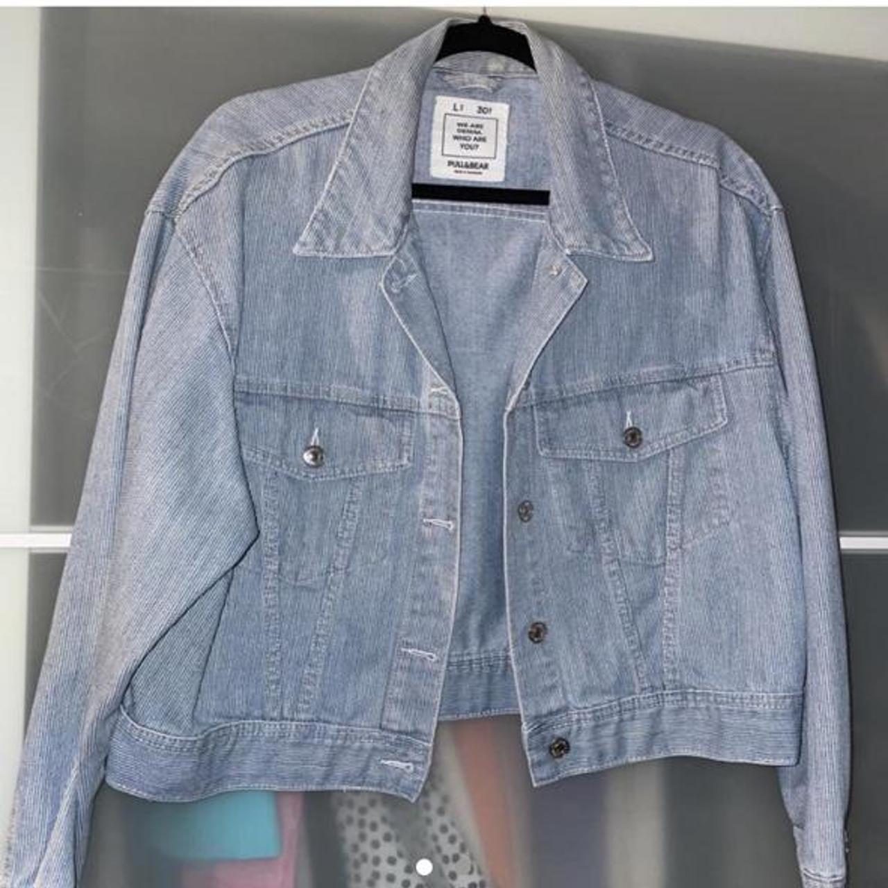 Women’s Pull and Bear denim jacket, slightly cropped... Depop