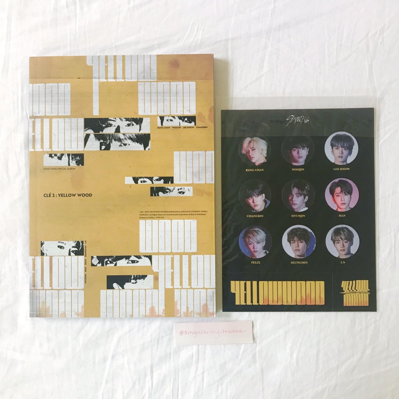 Stray Kids photocard album Yellow Wood Official Photo card