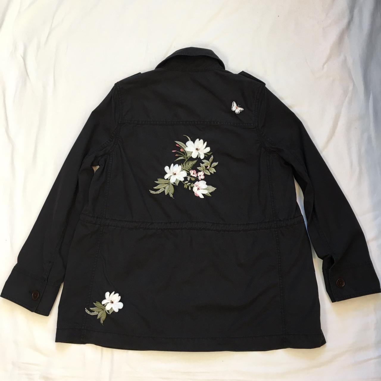 NWOT Kate Spade Floral Four Pocket Army Jacket In. Depop