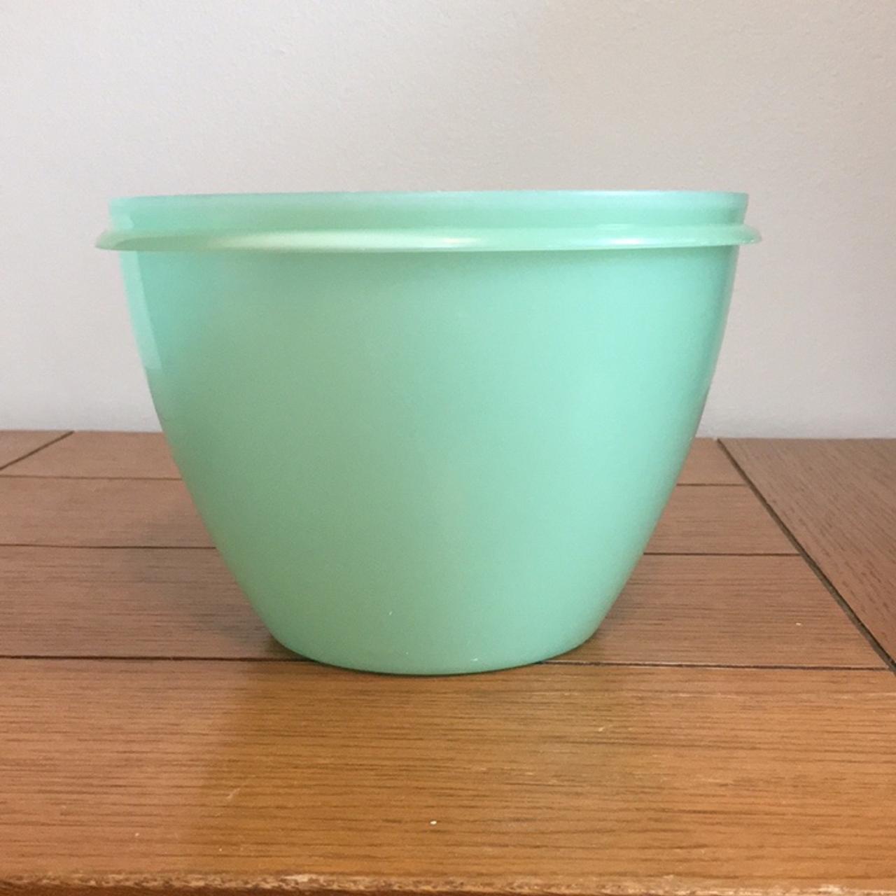 Vintage Jade Tupperware Bowl And Lettuce Keeper Both With