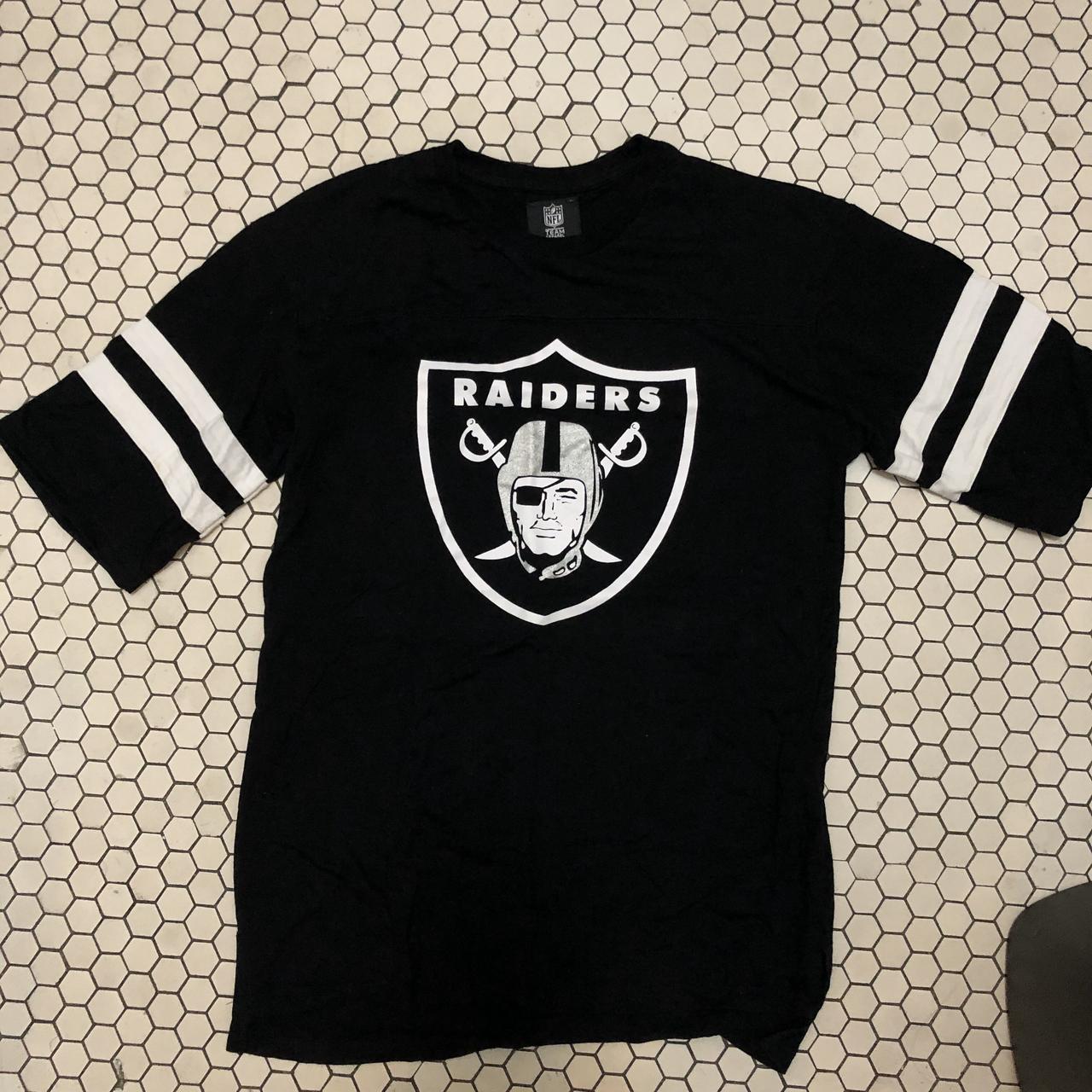 Available now Raiders NFL Jersey Size:small oversized