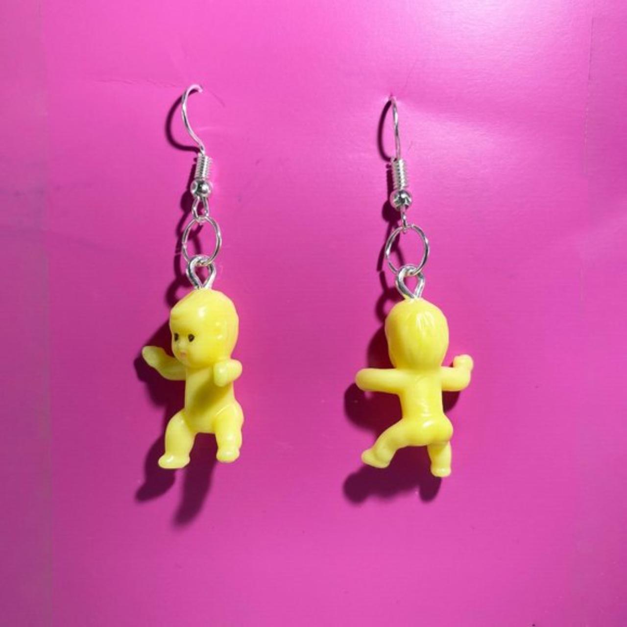 yellow baby earrings! 🔅available in sterling silver... Depop