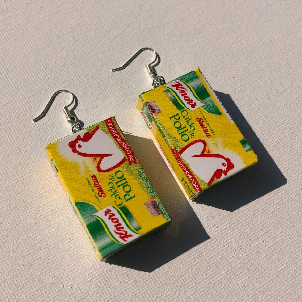 caldo de pollo earrings!! every mexican knows these...