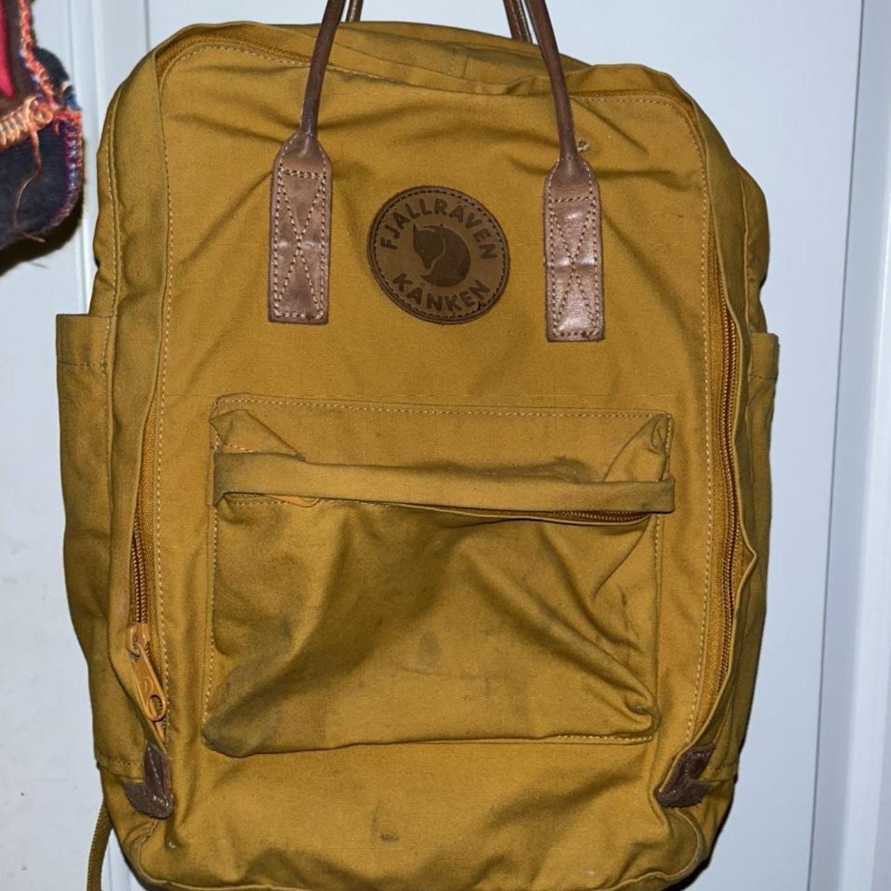 Large fjallraven Kànken yellow backpack... Depop
