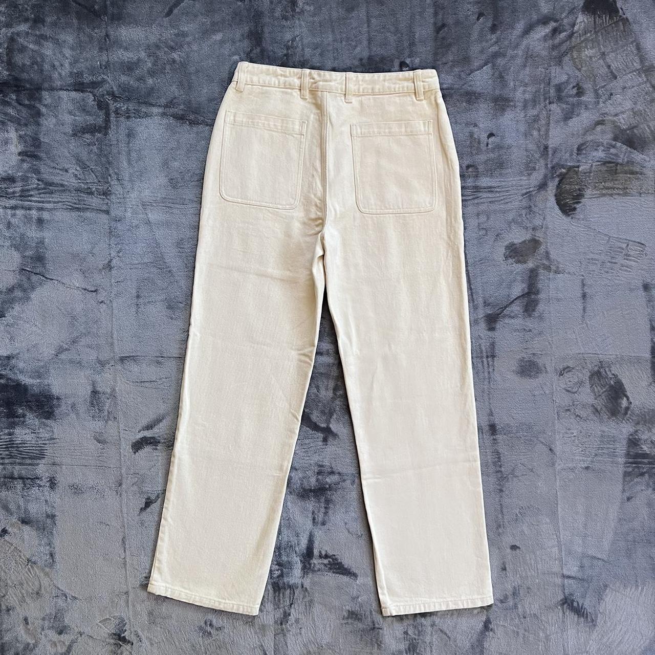 Stussy Aurora Washed Carpenter Work Pants - Natural... - Depop