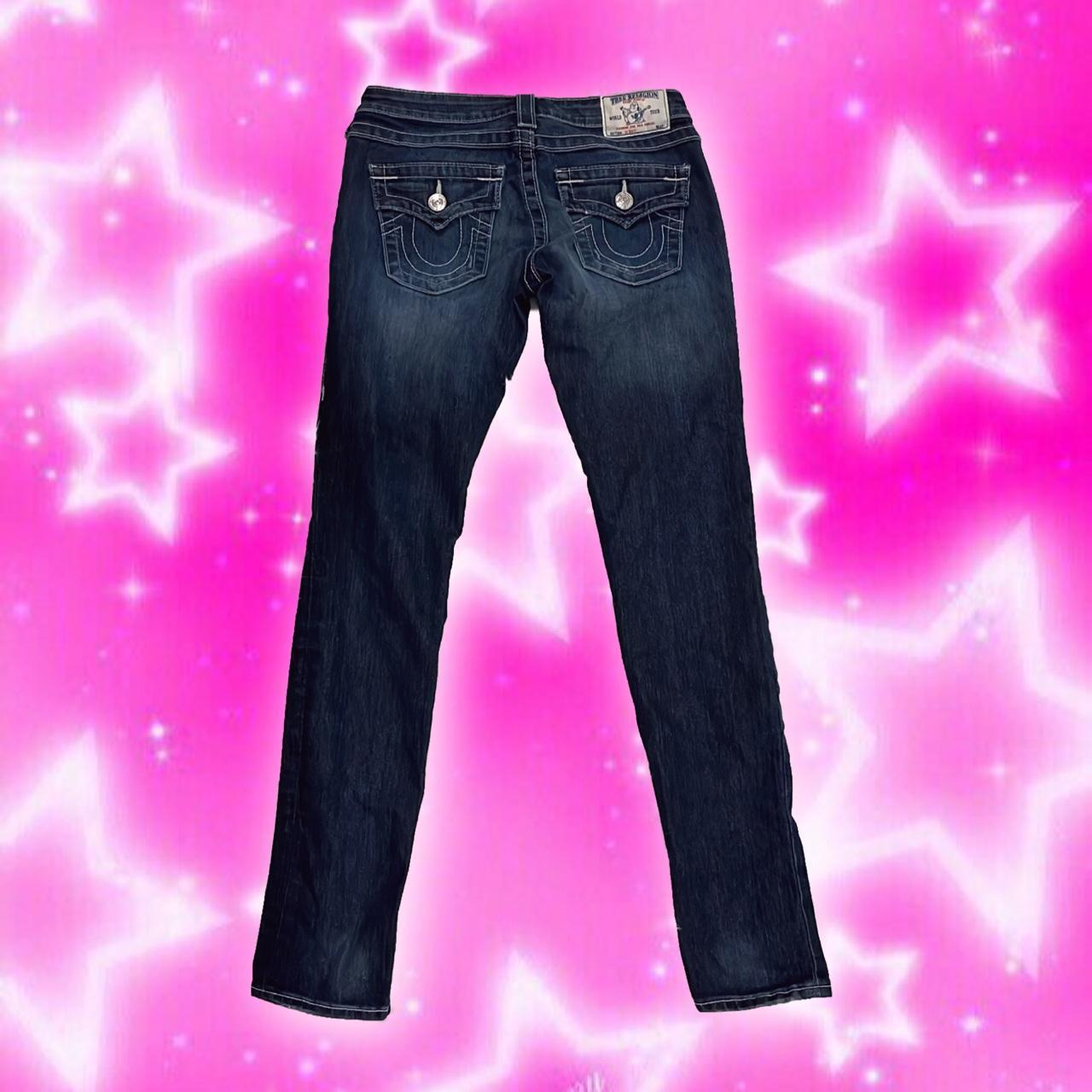 2000s true religion low-rise skinny jeans... - Depop
