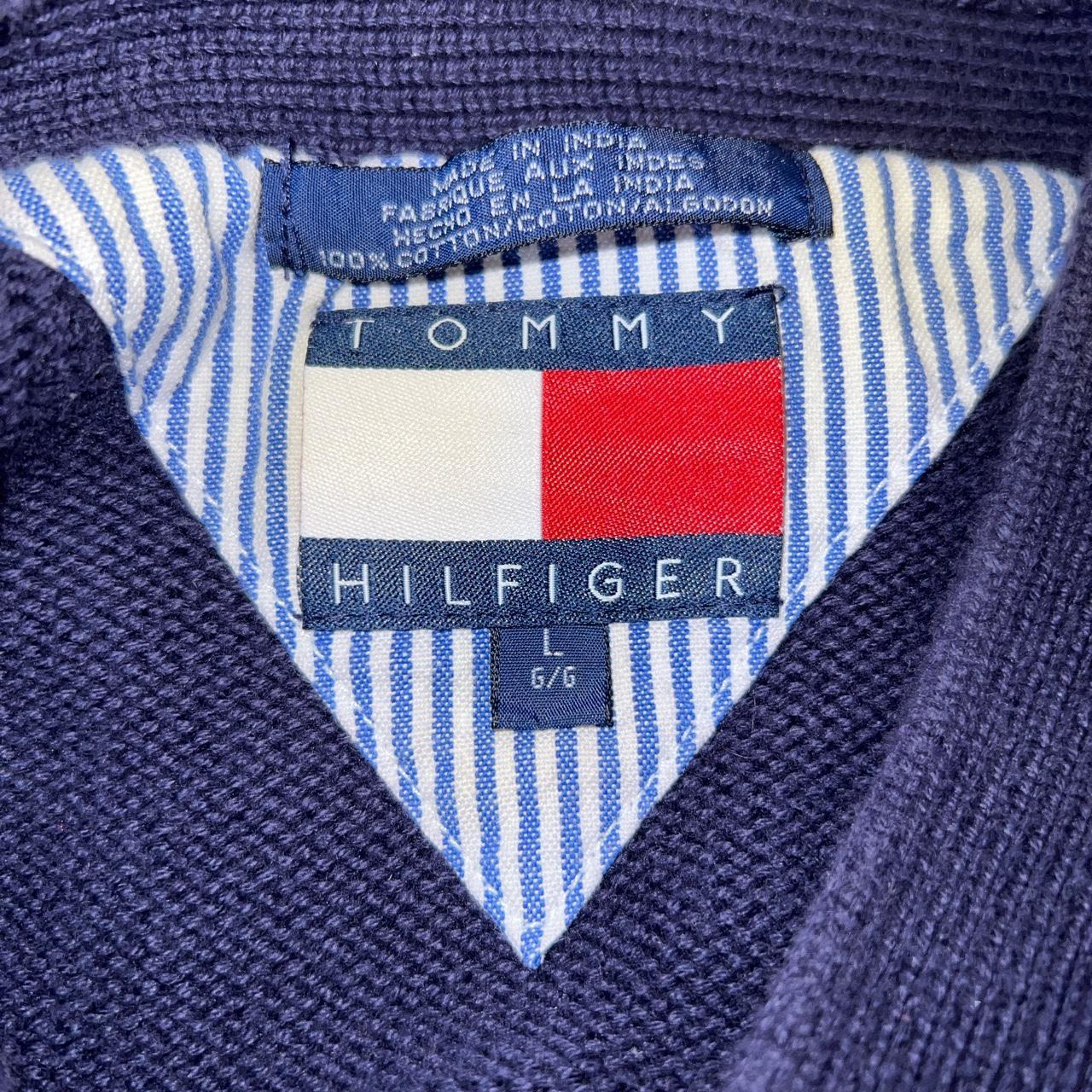 Vintage Y2K Tommy Hilfiger Sweater V-Neck Sweater... - Depop