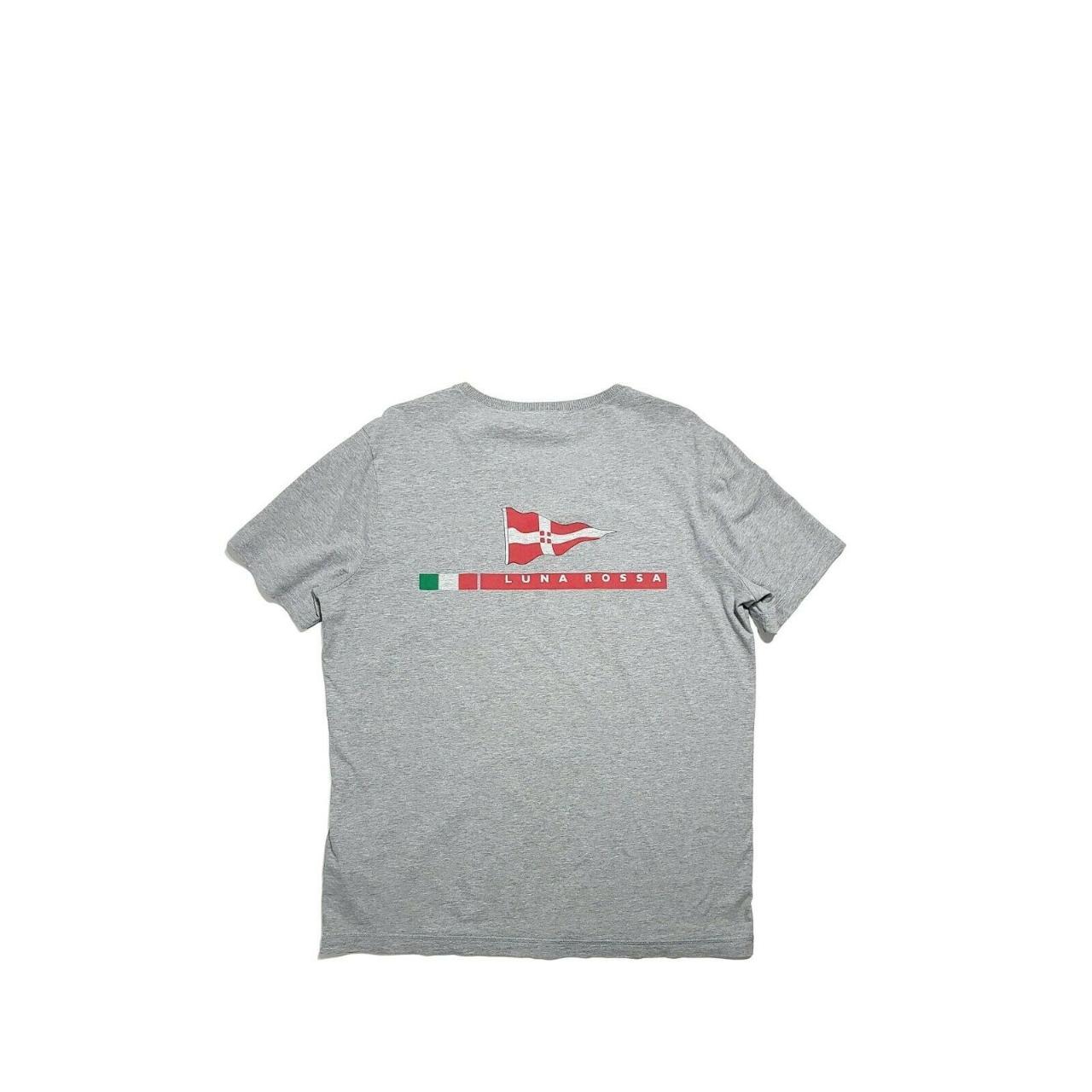 Prada Luna Rossa Y2K Flag Logo Tee Grey 8 10