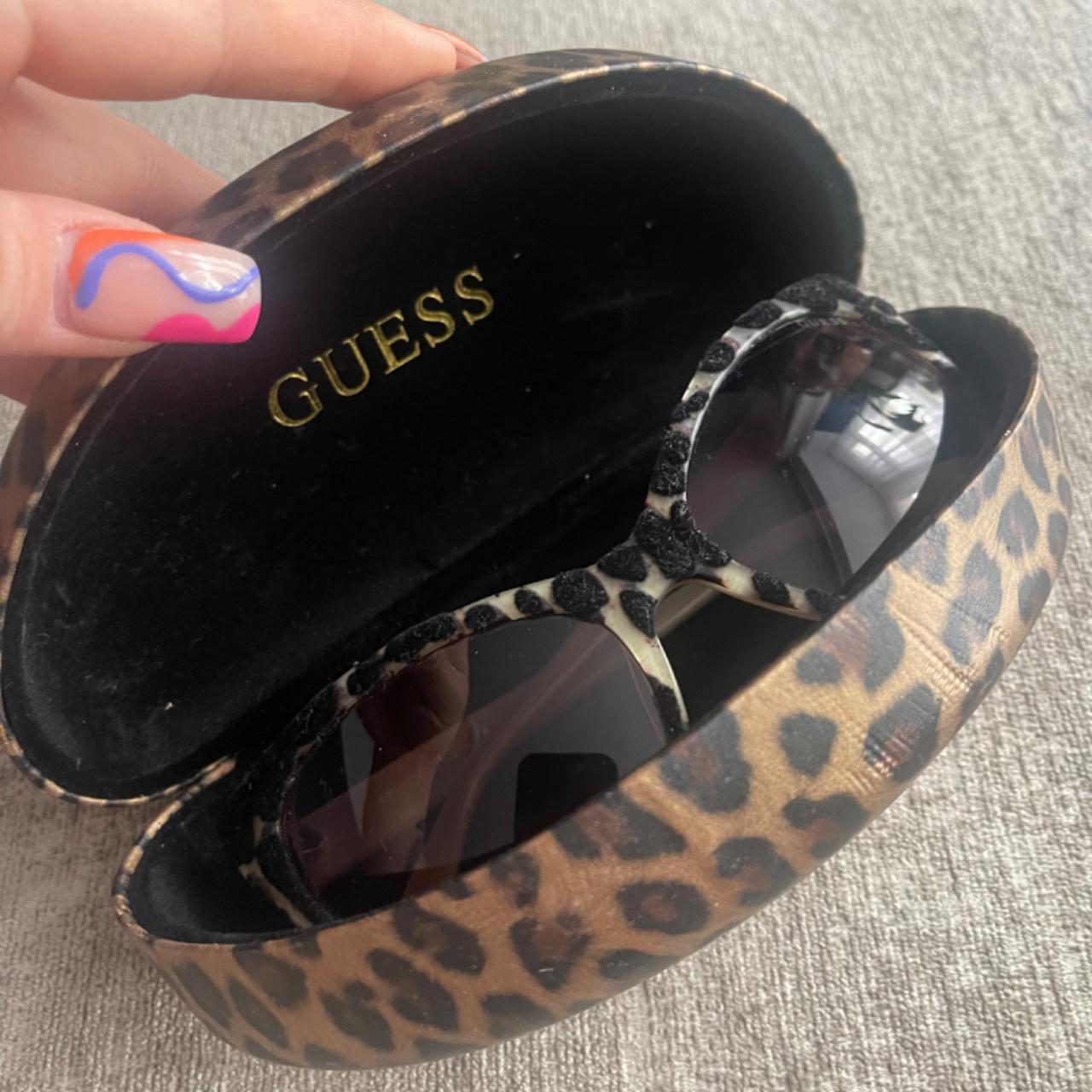Guess cat eye sunglasses in case Unusual velour... - Depop