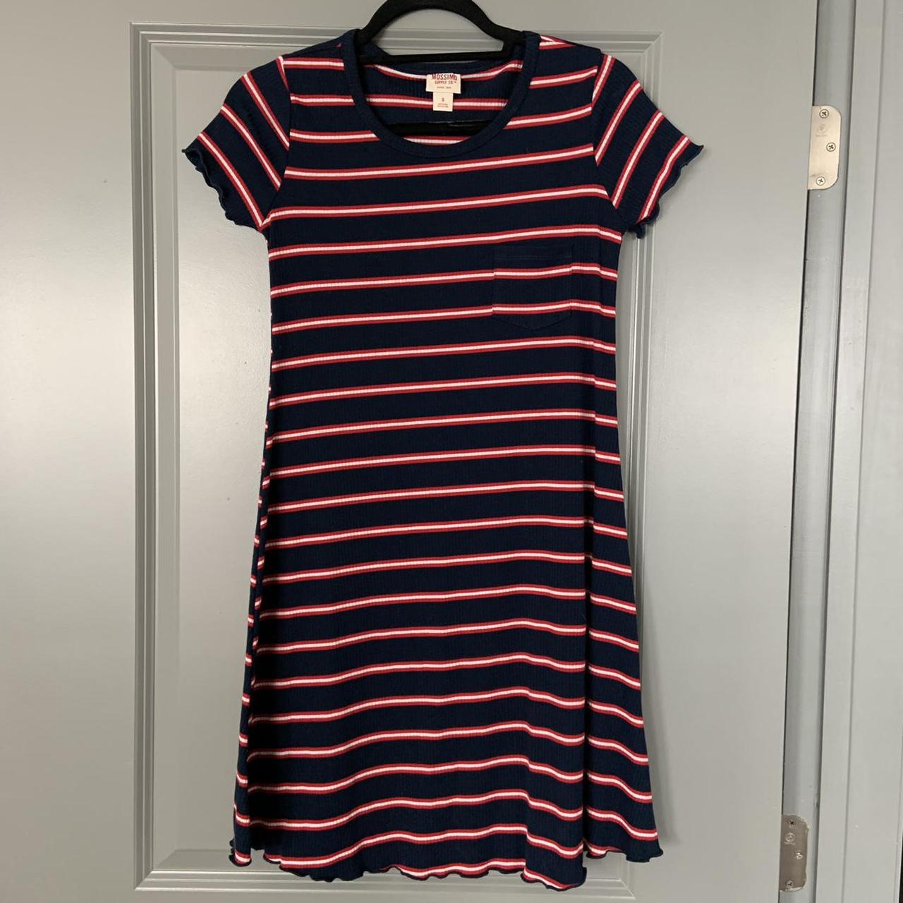 Cute baby doll dress Navy, red and white... - Depop