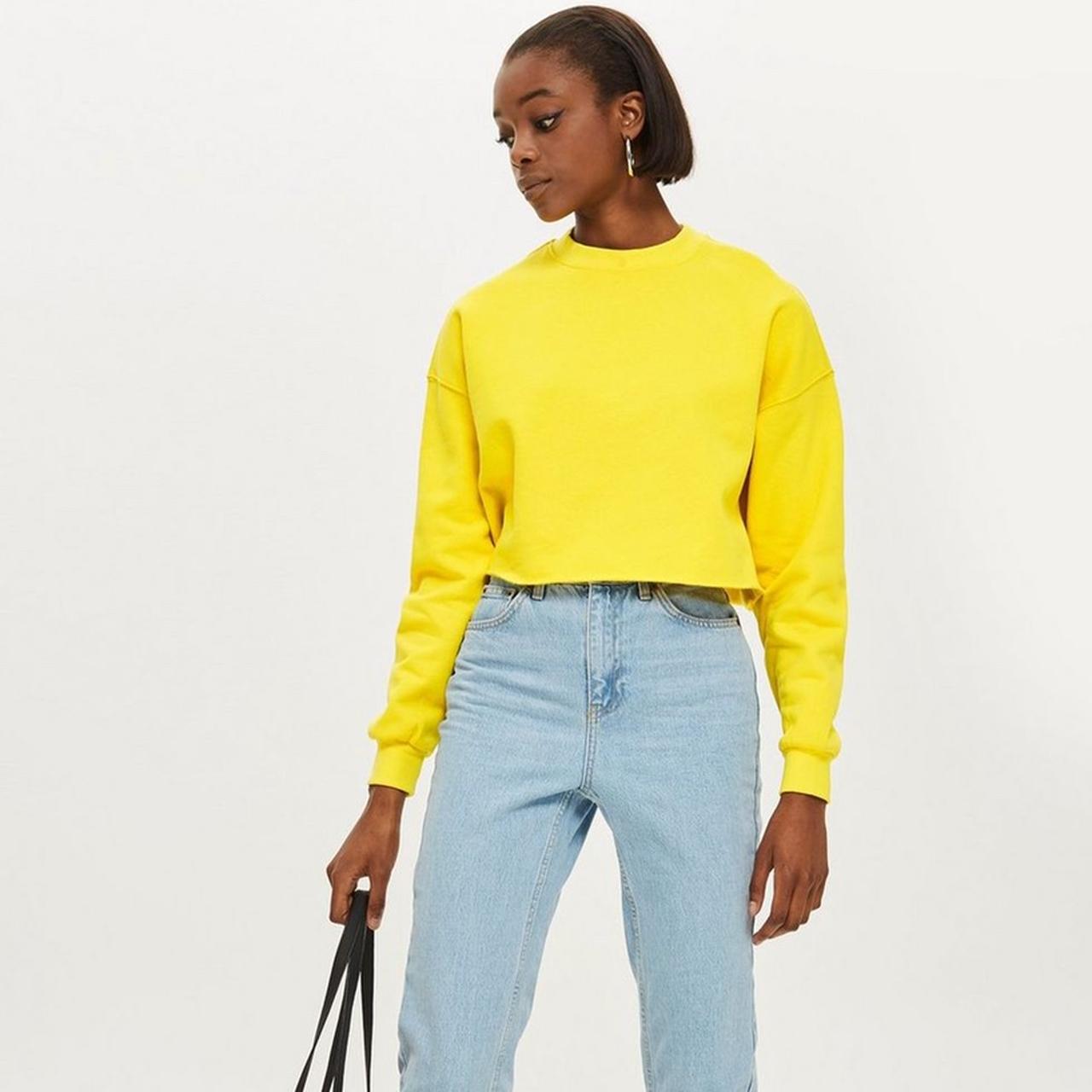 Topshop store yellow sweatshirt