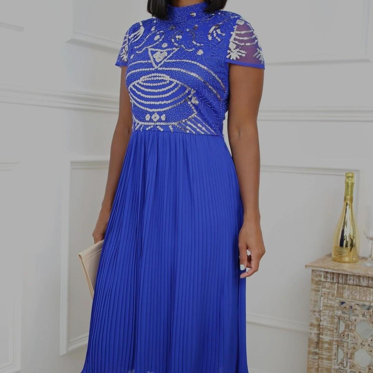 Virgos Boutique NICOLETA ROYAL BLUE EMBELLISHED. Depop