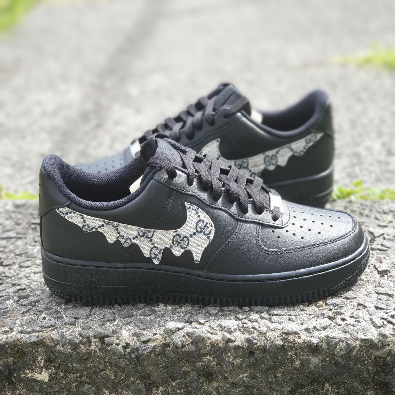 Eazy_wears - Nike Air Force 1 Gucci Custom GG Black Gray