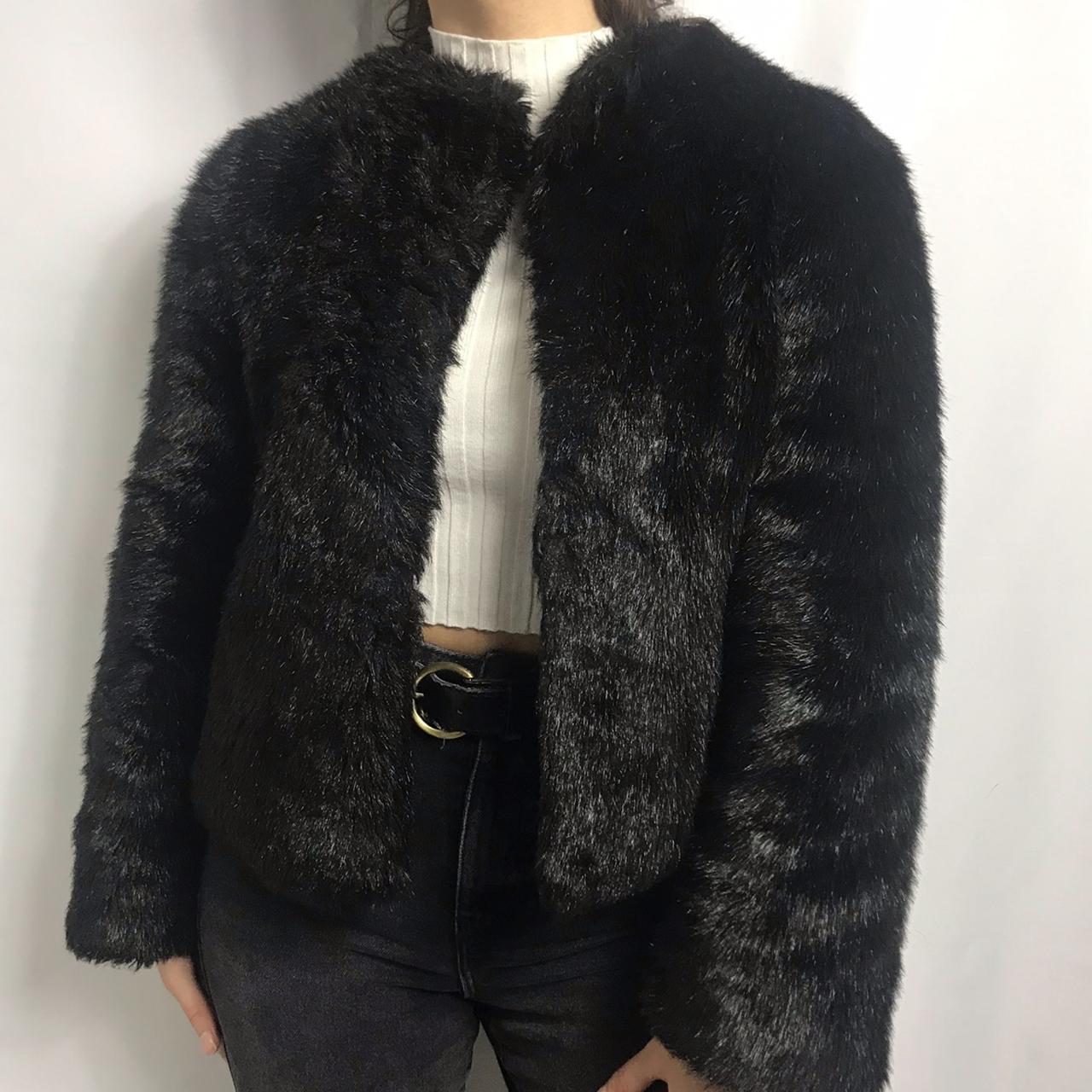 Faux fur evening jacket Super cute little Y2K... - Depop