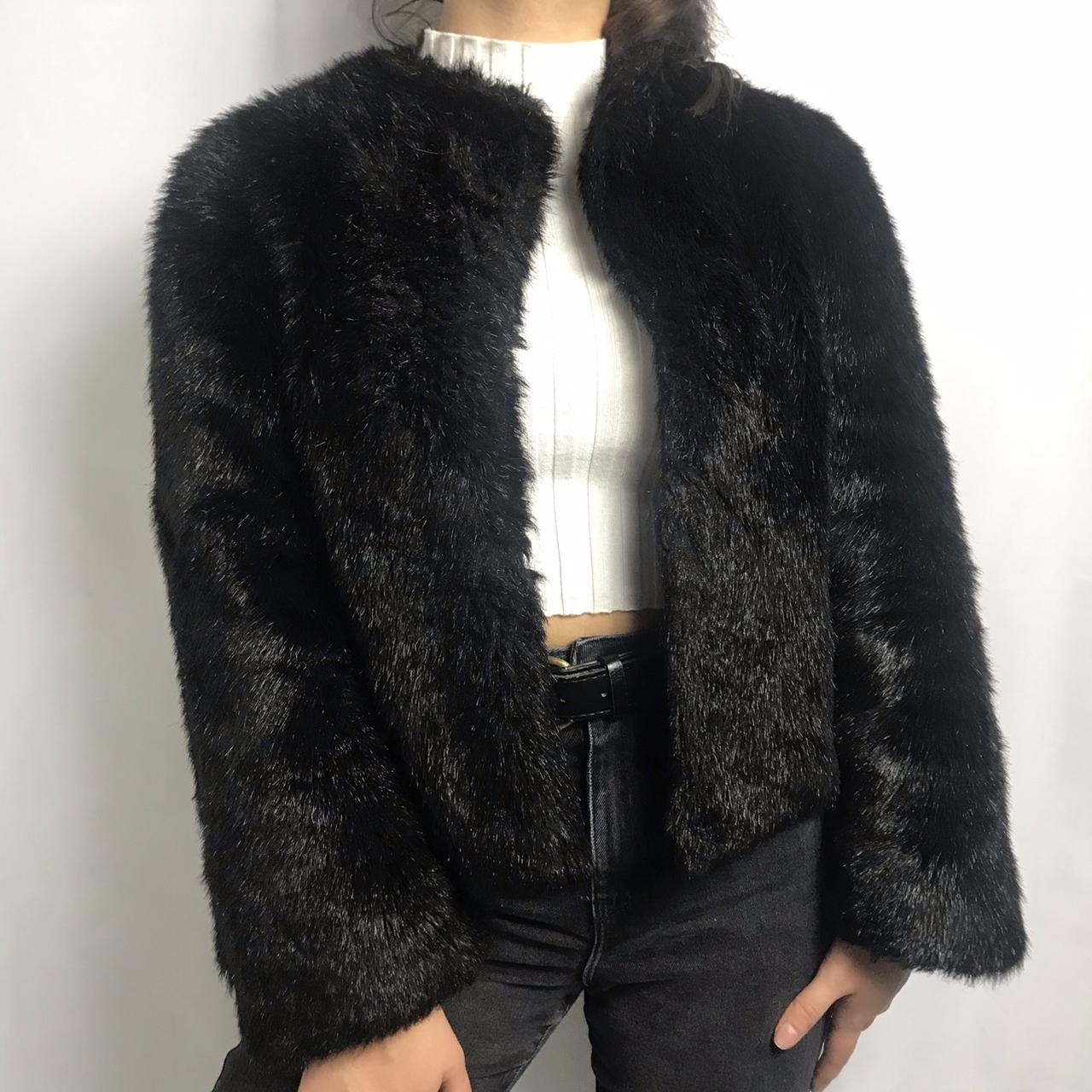Faux fur evening jacket Super cute little Y2K... Depop
