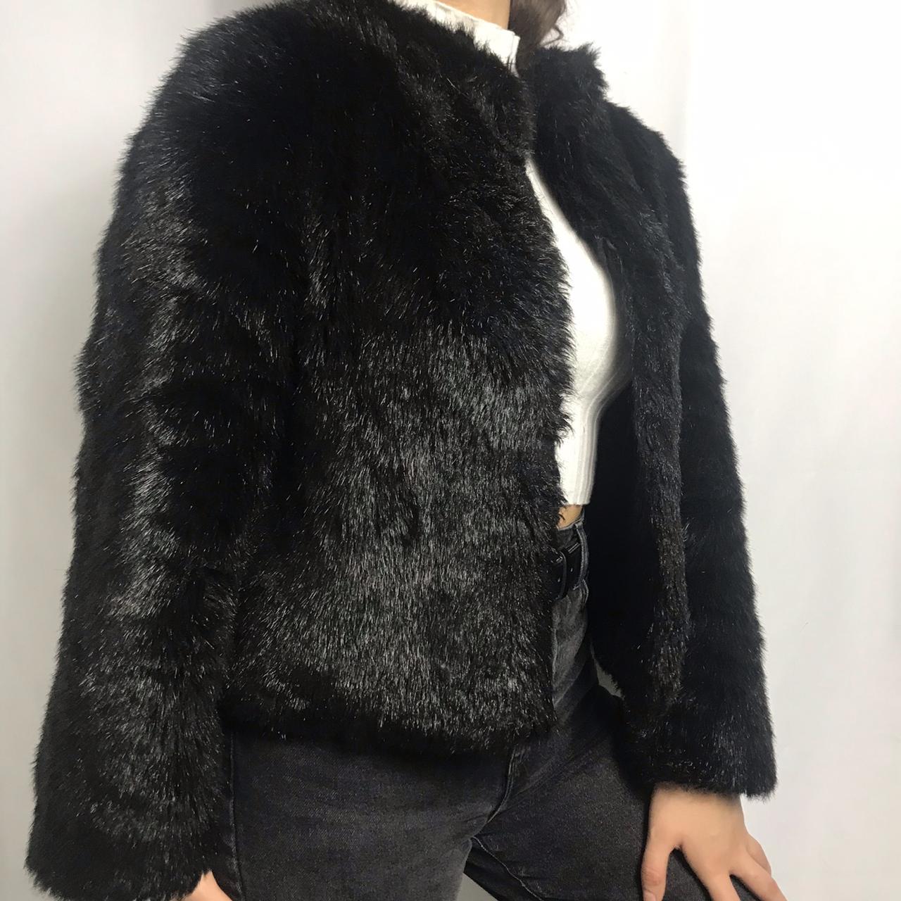 Faux fur evening jacket Super cute little Y2K... Depop