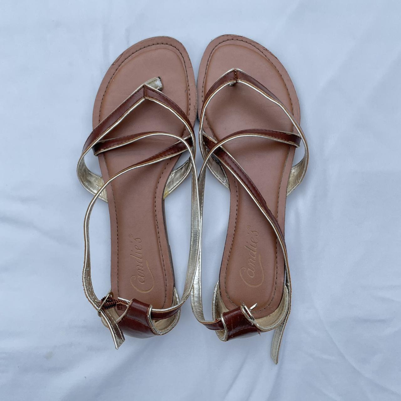 🍂Women’s tan strappy sandals 🍂 Worn few times... - Depop