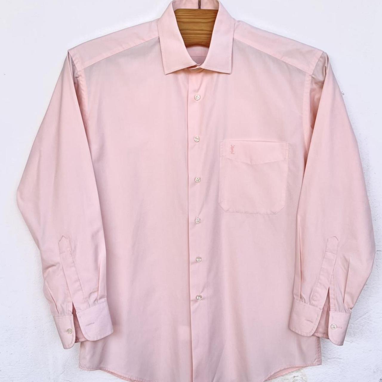 Yves Saint Laurent Men's Pink Shirt | Depop