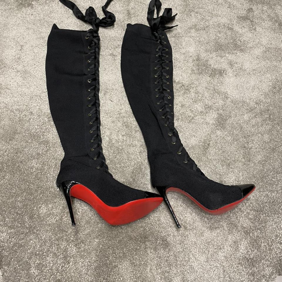 Christian Louboutin thigh boots size 35 1 2 Depop