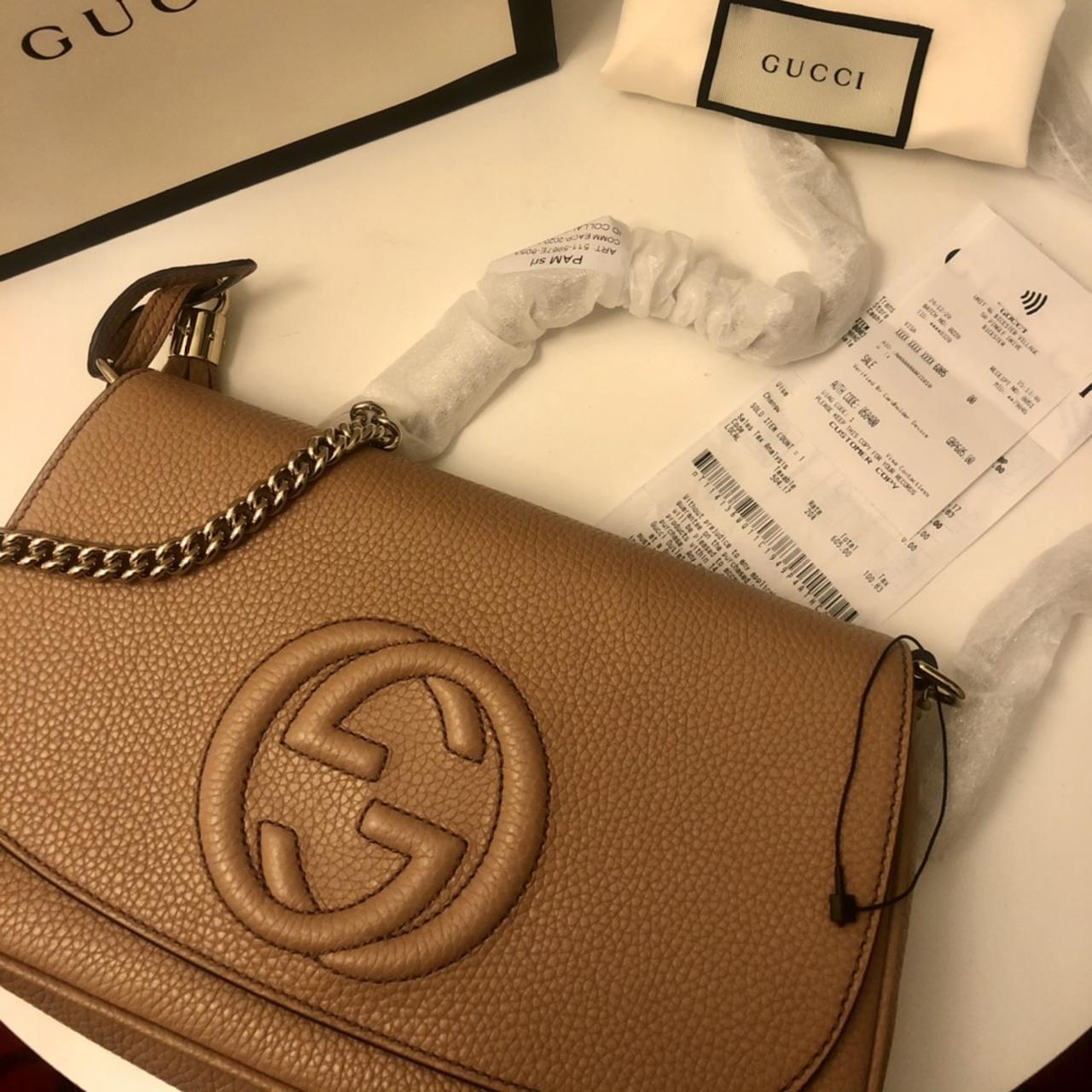 Soho leather handbag Gucci Beige in Leather - 34832599