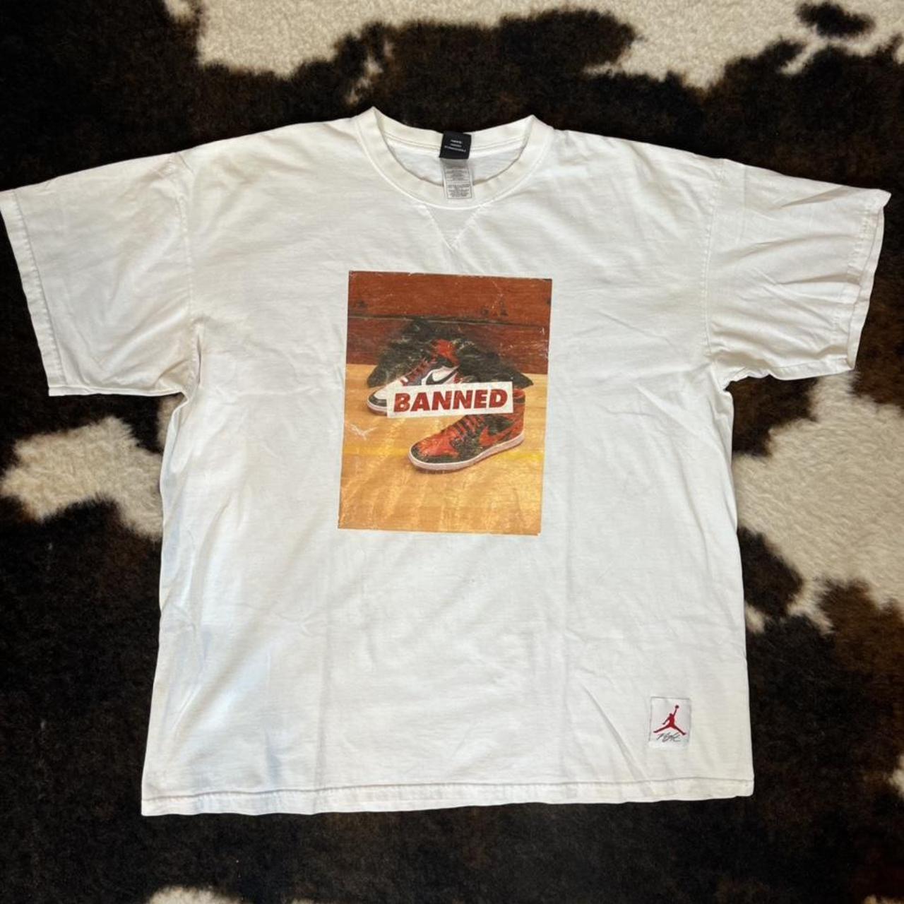 Banned Logo Retro Banned T Shirt NIKE JORDAN I RETRO BANNED SHIRT