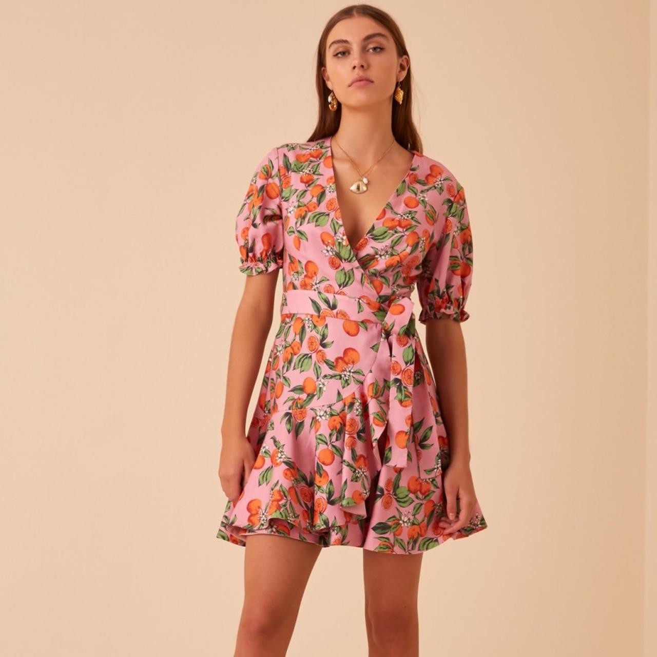 Finders keepers shop aranciata wrap dress