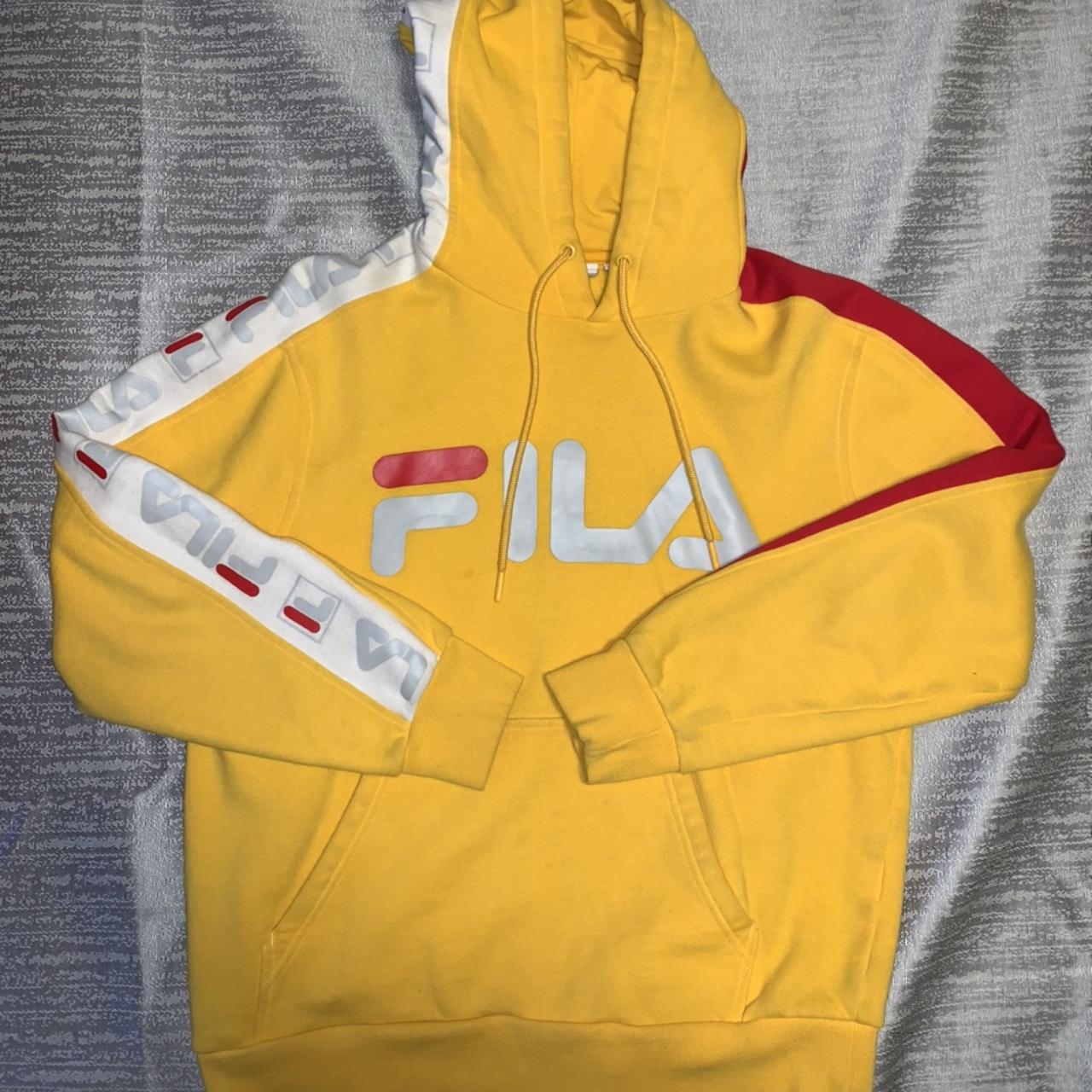 Fila yellow outlet hoodie