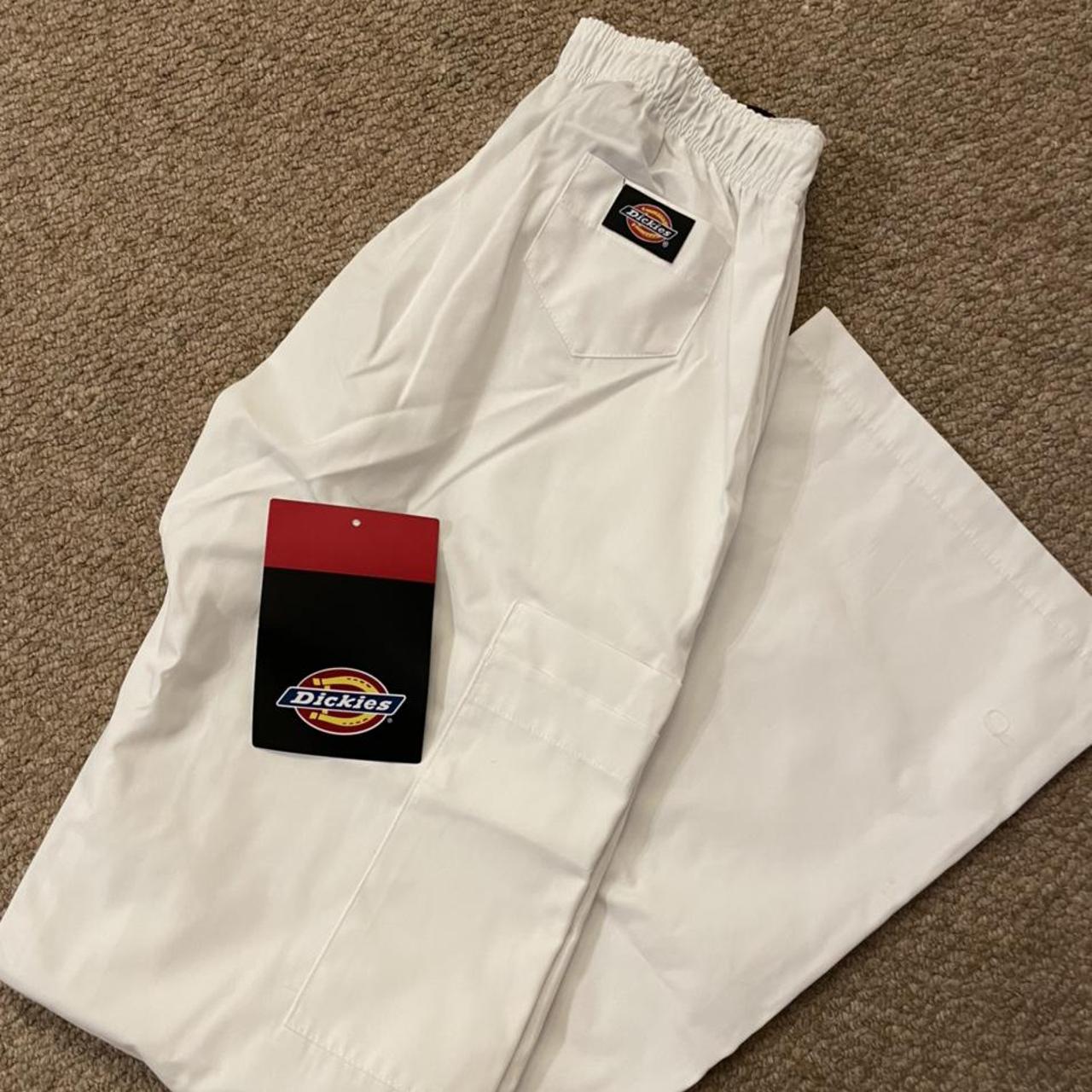XS Dickies white cargo pants/trousers!! So peng only... Depop