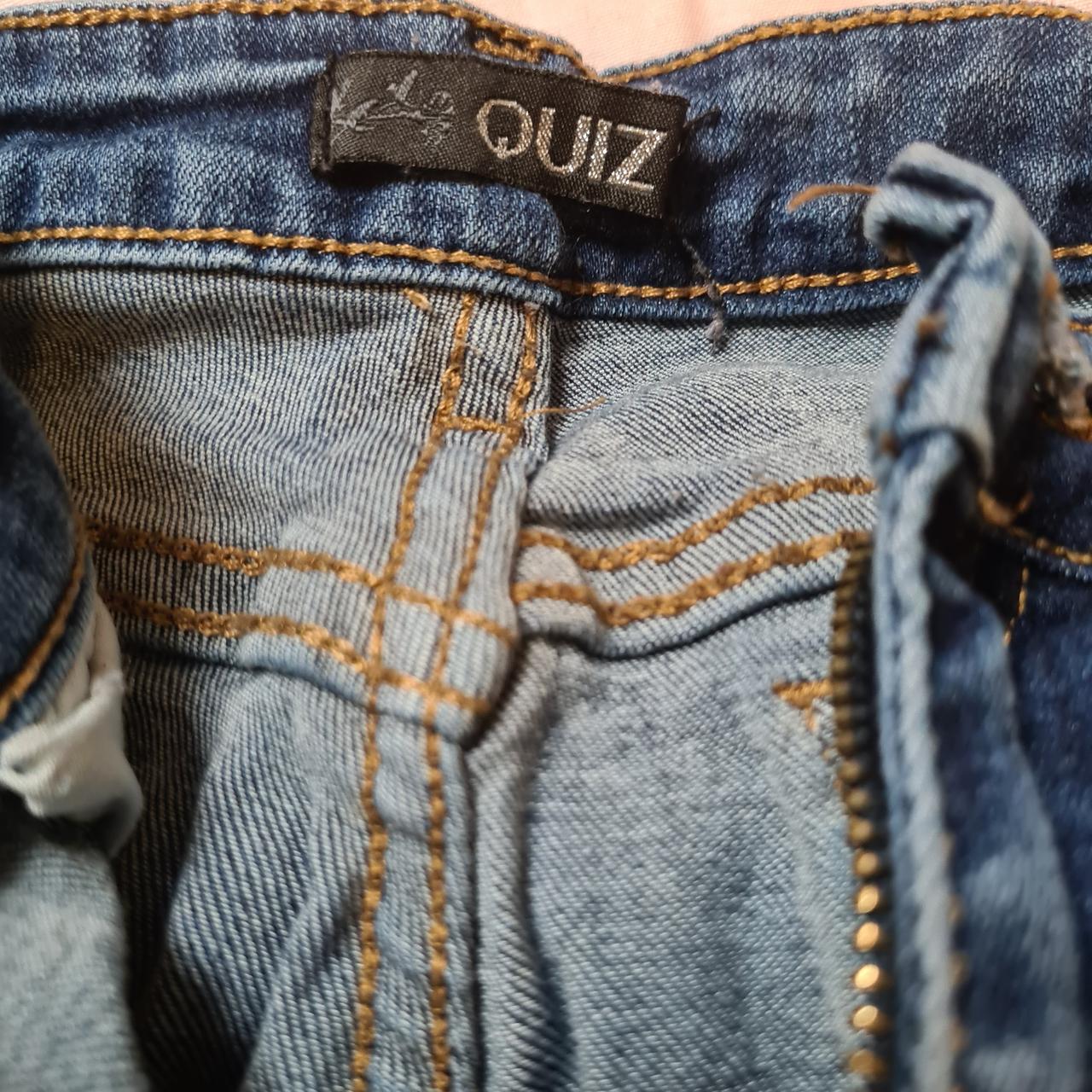 Dorothy Perkins Quiz blue skinny jeans Ripped. Depop