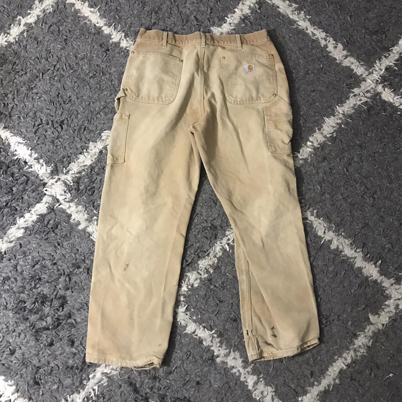 Carhartt Men's Tan and Brown Trousers (2)
