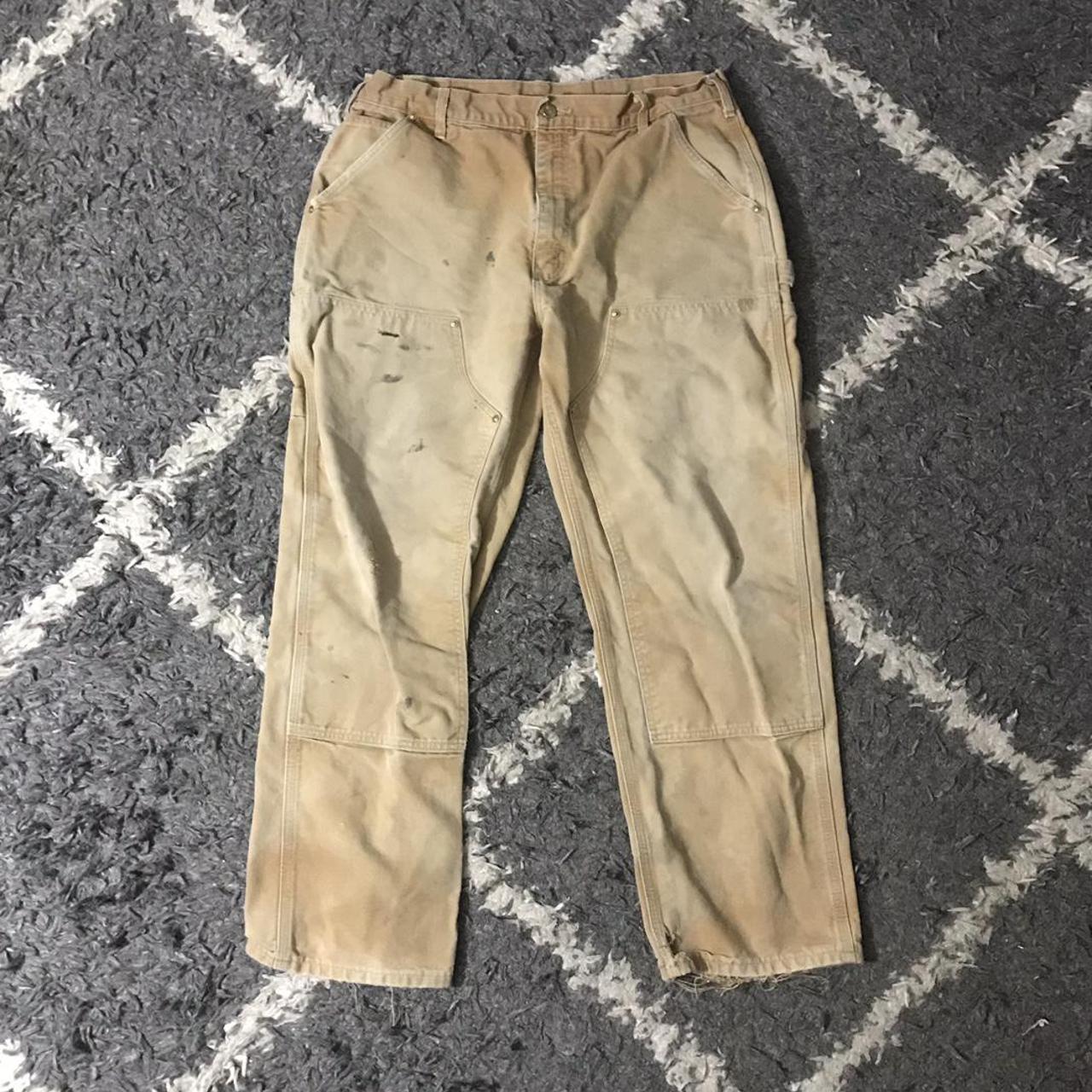 Carhartt Men's Tan and Brown Trousers (3)