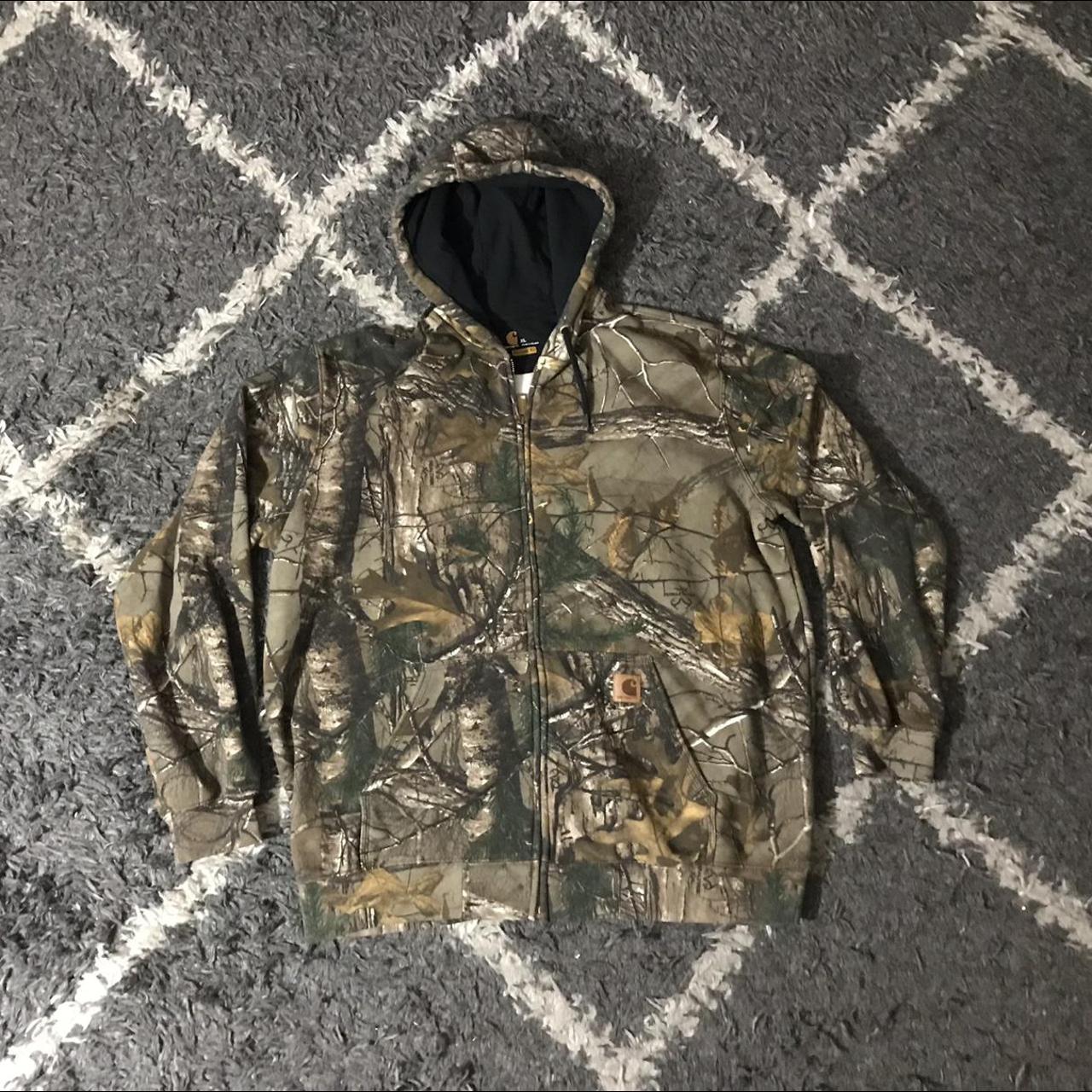 Men’s Carhartt camouflage zip up hoodie. Size XL.... - Depop