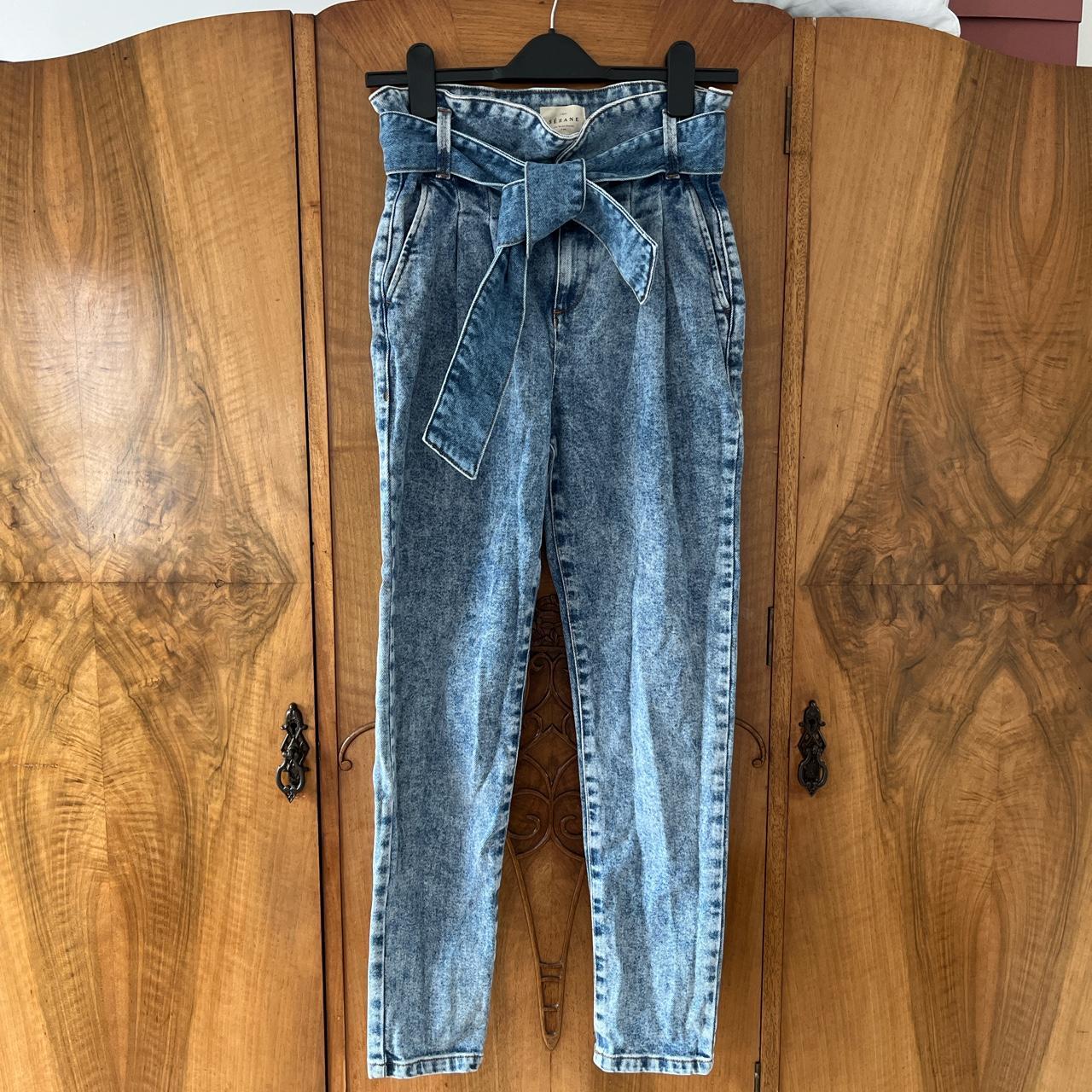 Sezane Austin Jeans Size 34 In Bleached Blue Bought Depop