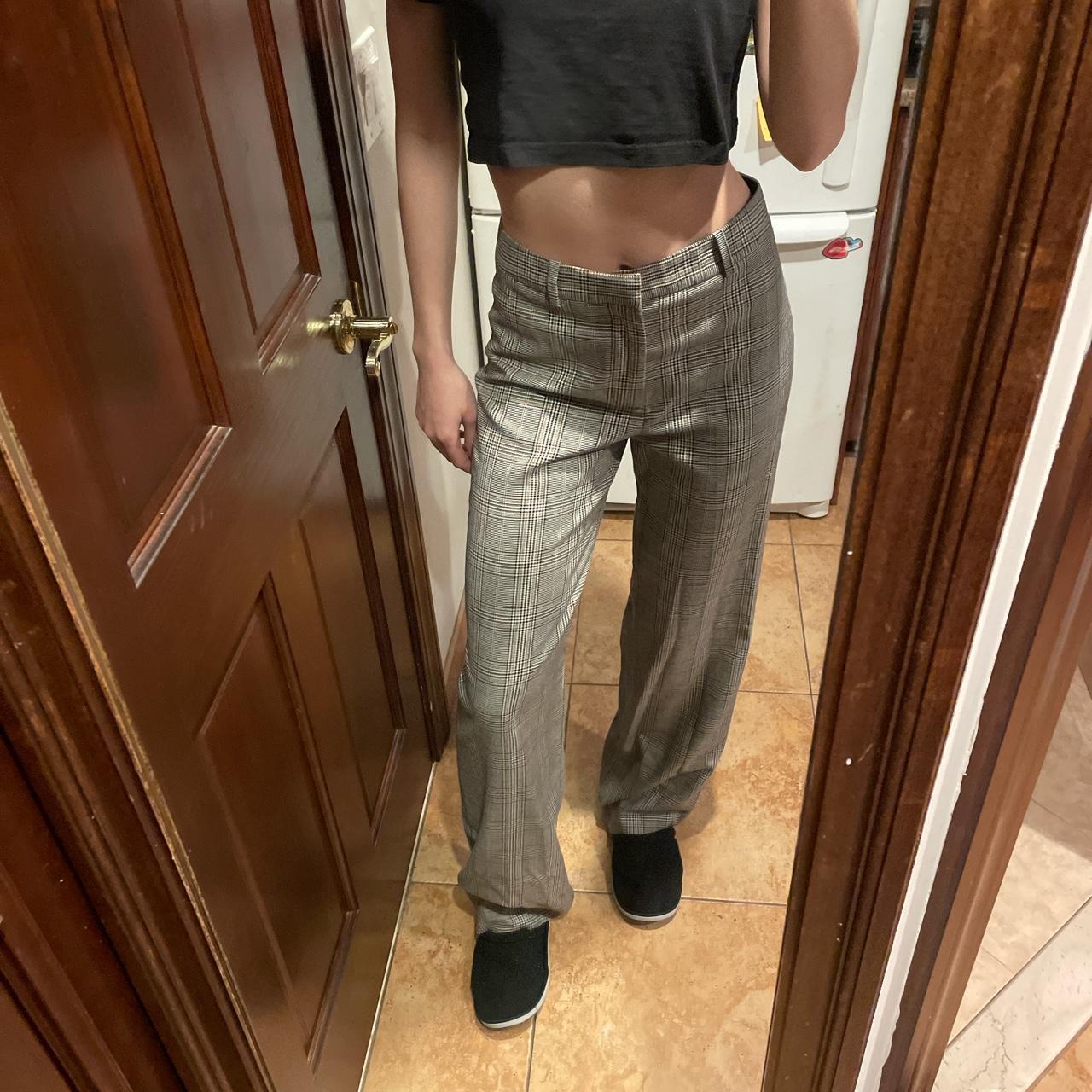 Zara full length plaid pants Long inseam good for... Depop