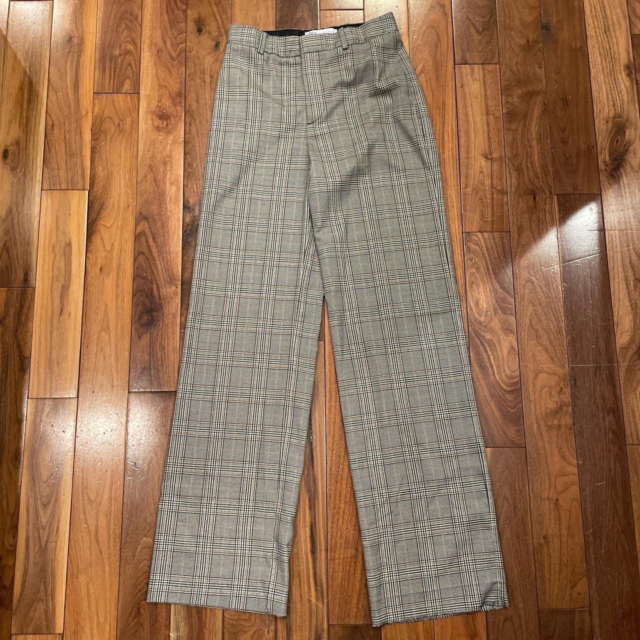Zara full length plaid pants Long inseam good for... Depop
