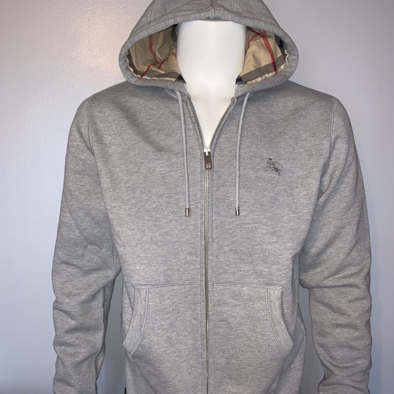 burberry hoodie grey mens