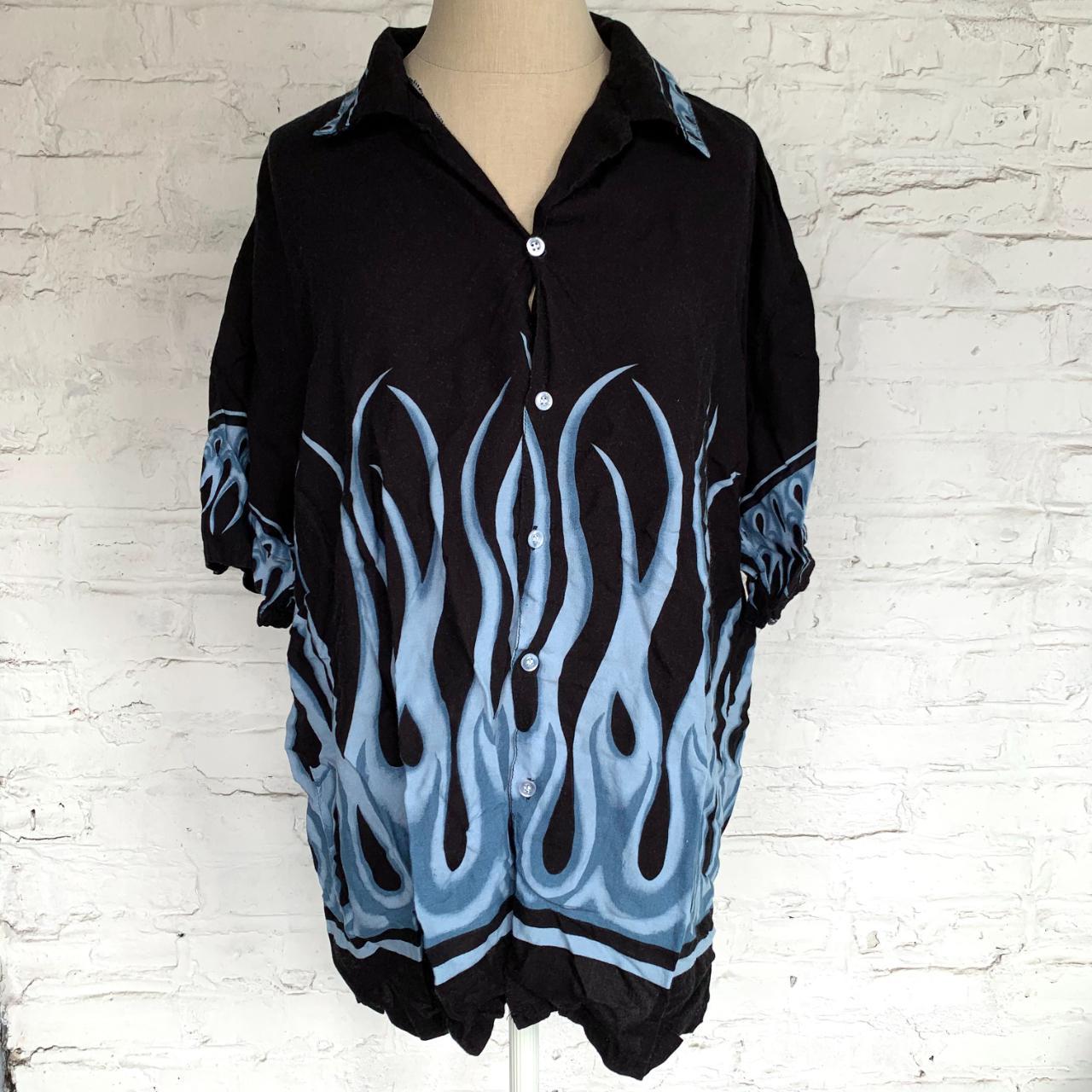 Product Image 1 - Flame shirt, black with blue